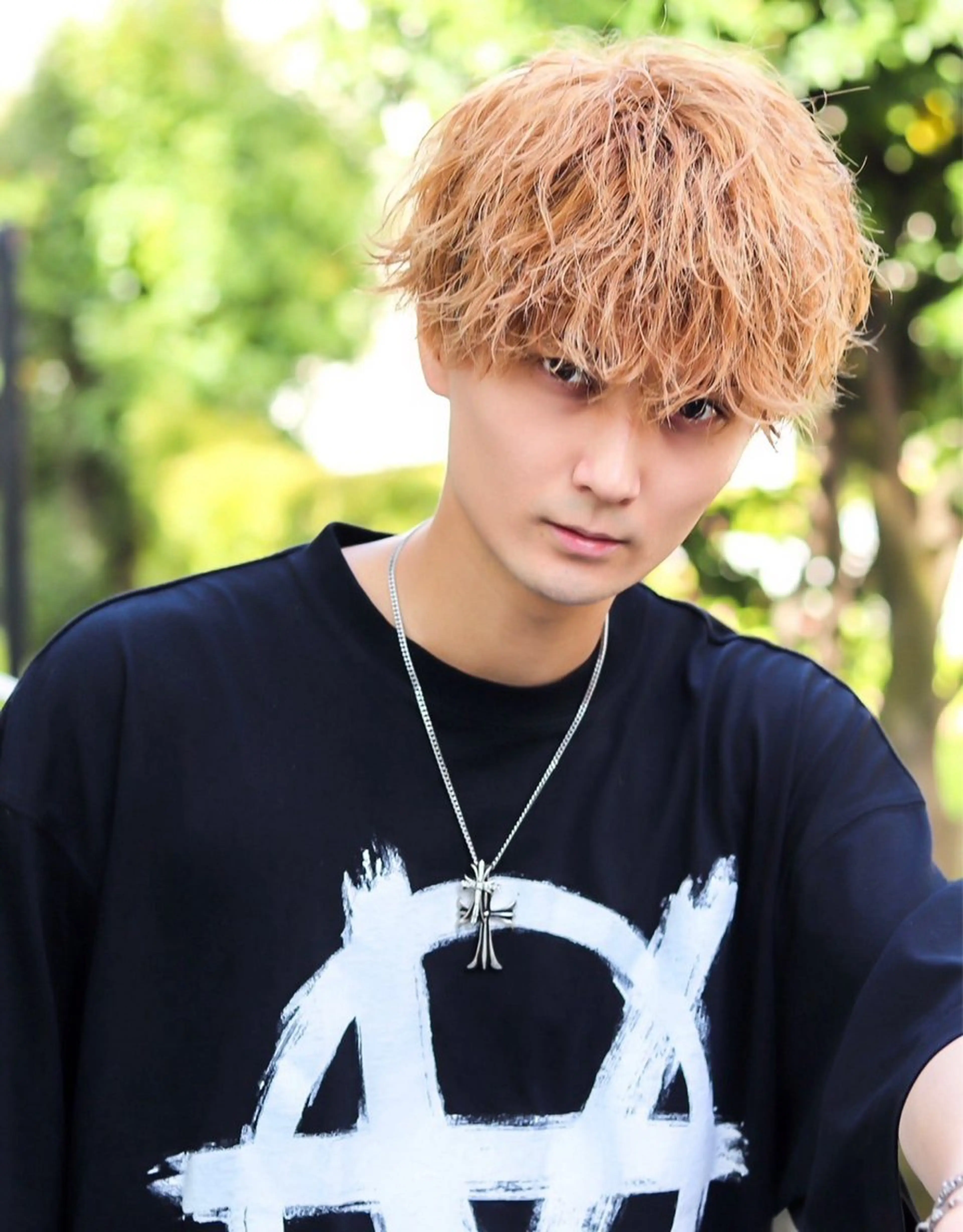 ミディアム カラー メンズ 😇極上カット😇ハ イトーンカラー😇のヘアスタイル