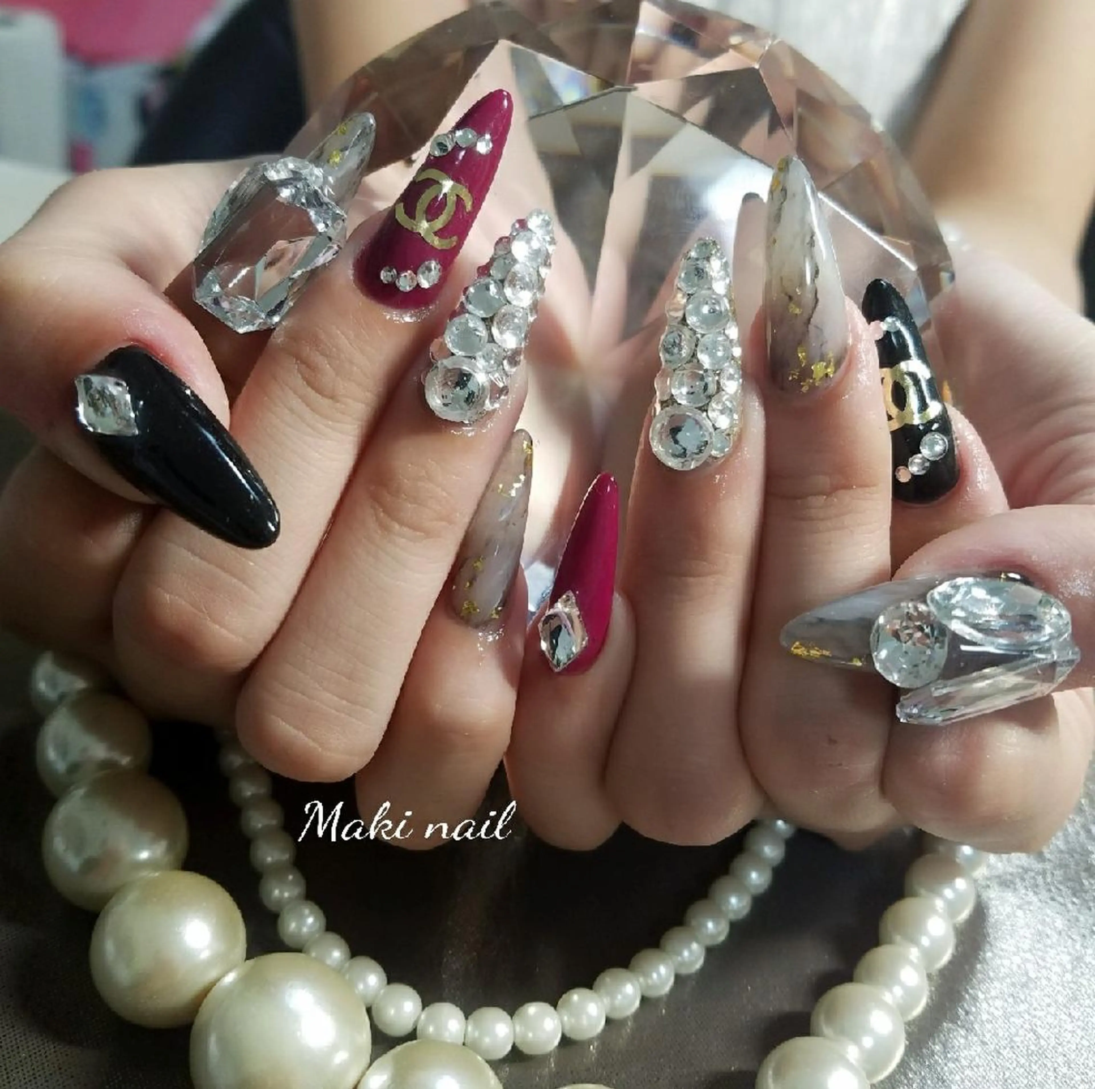 ネイル ロングネイル スカルプネイル   MAKI NAILのネイルデザイン