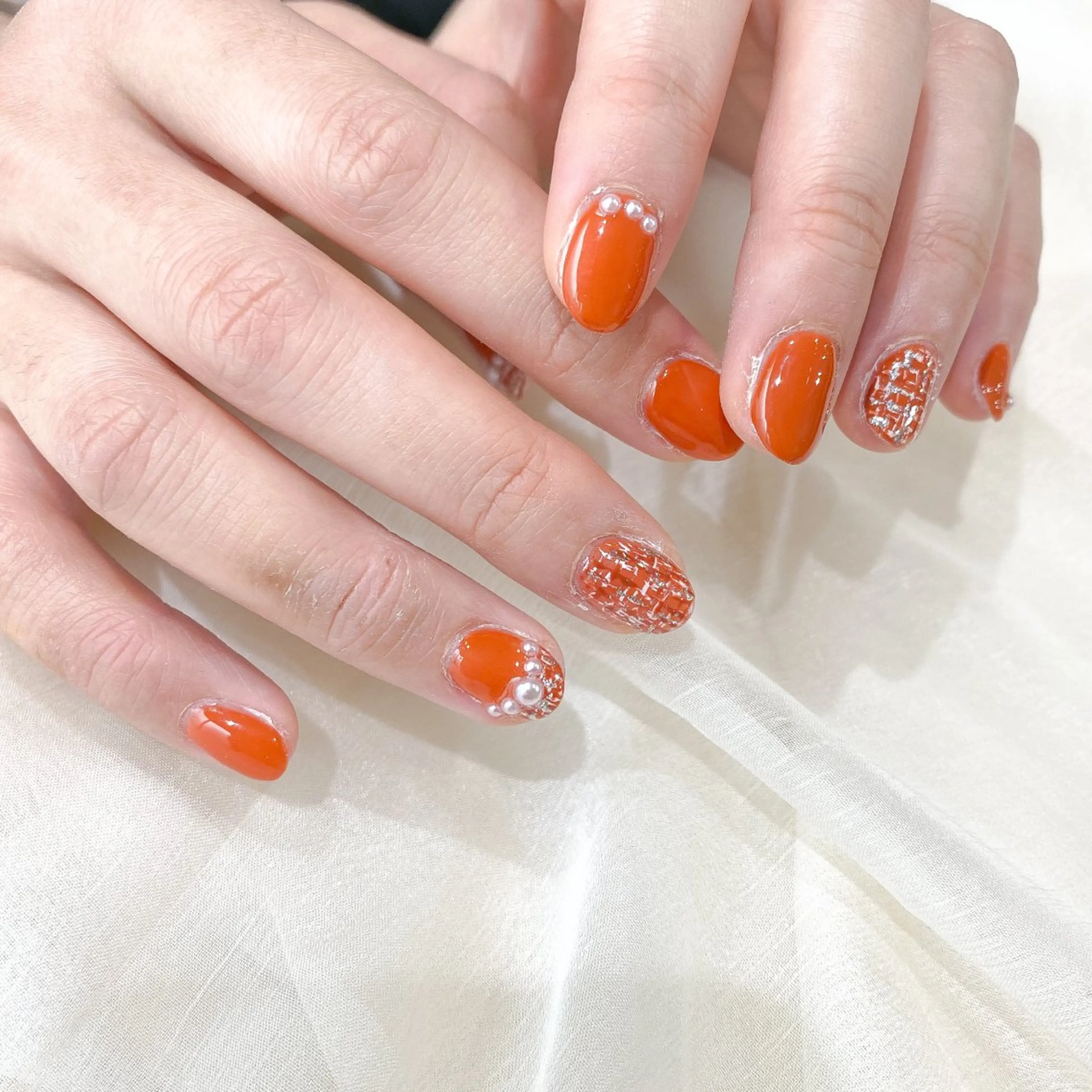 ネイル ツイードネイル ネイル空間所属・muguet🎀 nailのネイルデザイン