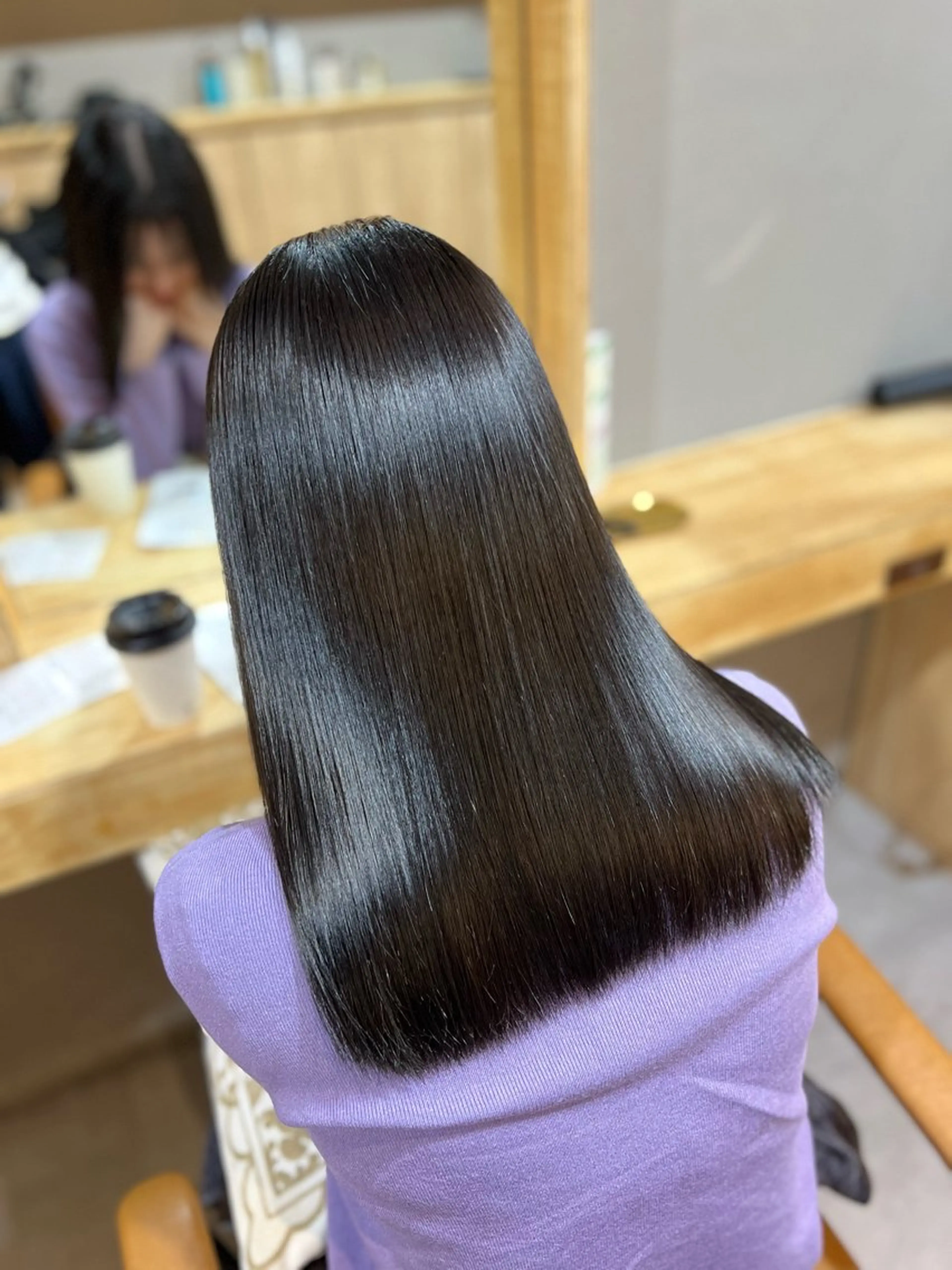 セミロング カラー 髪質改善 トリートメント 神戸ボブ✂️ ioe三宮/田 伸佳のヘアスタイル