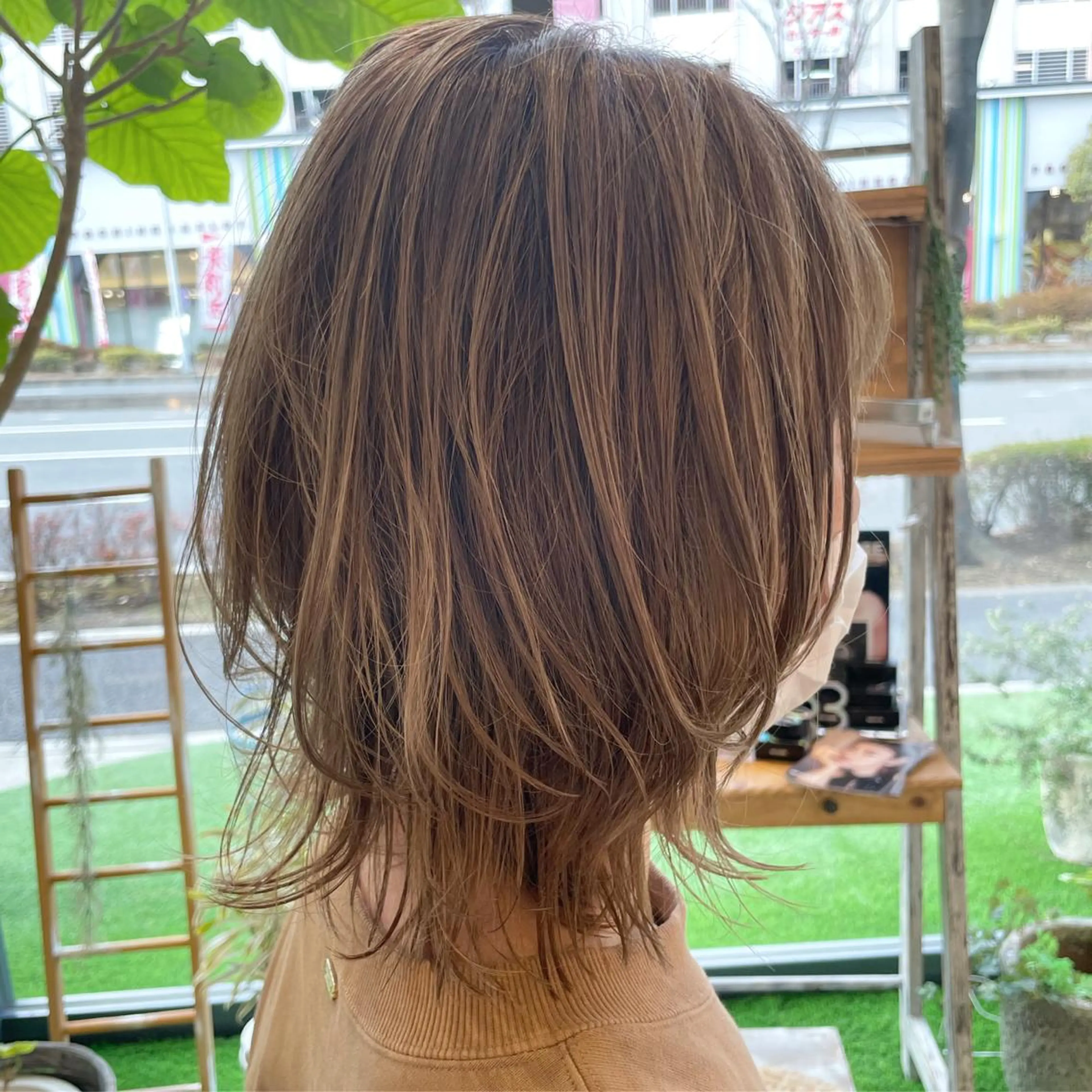 ミディアム ボブ 外ハネヘア 韓国風レイヤーカット 🇰🇷❕モカのヘアスタイル