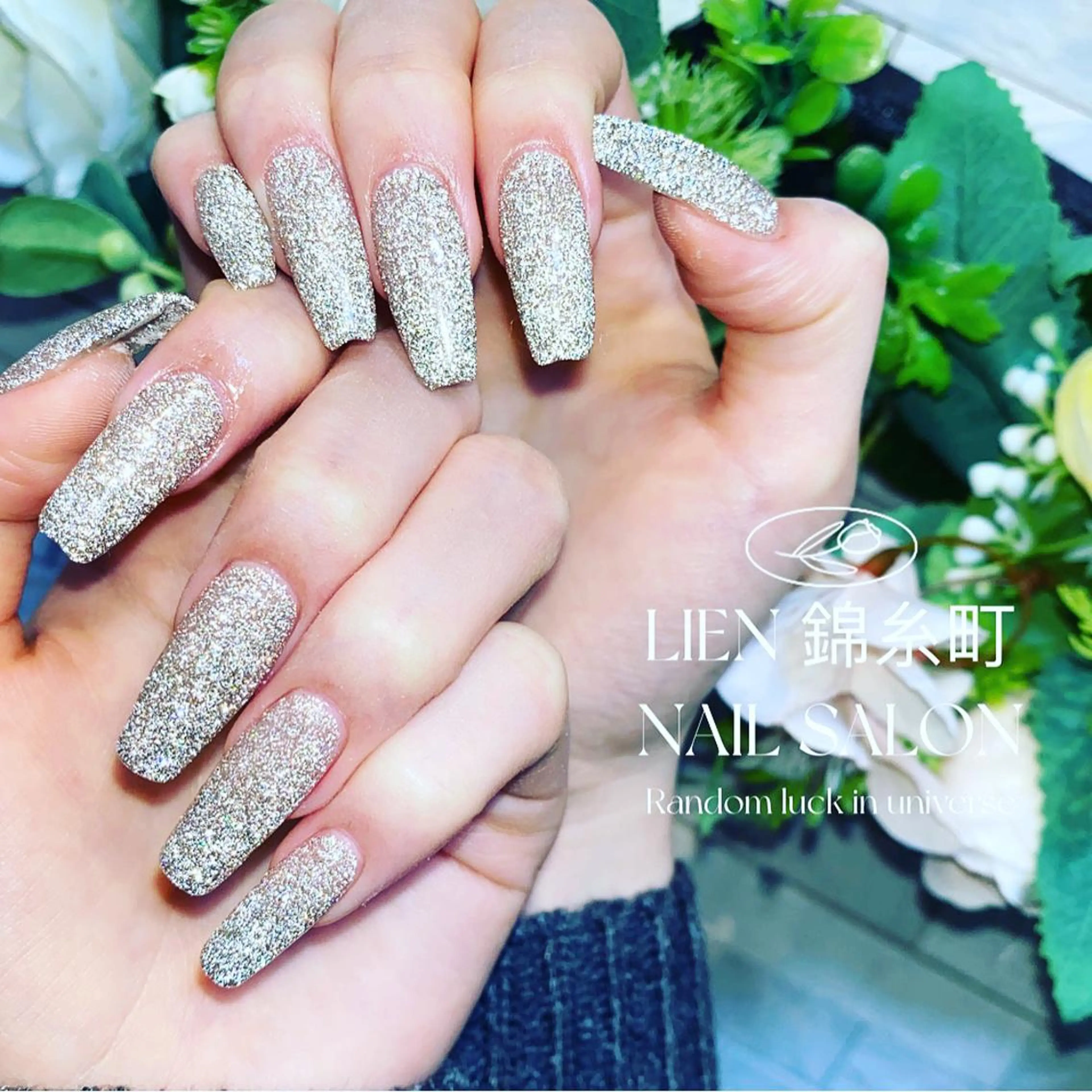 ネイル フラッシュネイル ロングネイル ワンカラーネイル ハンドネイル Lien  _リエン リエンのネイルデザイン