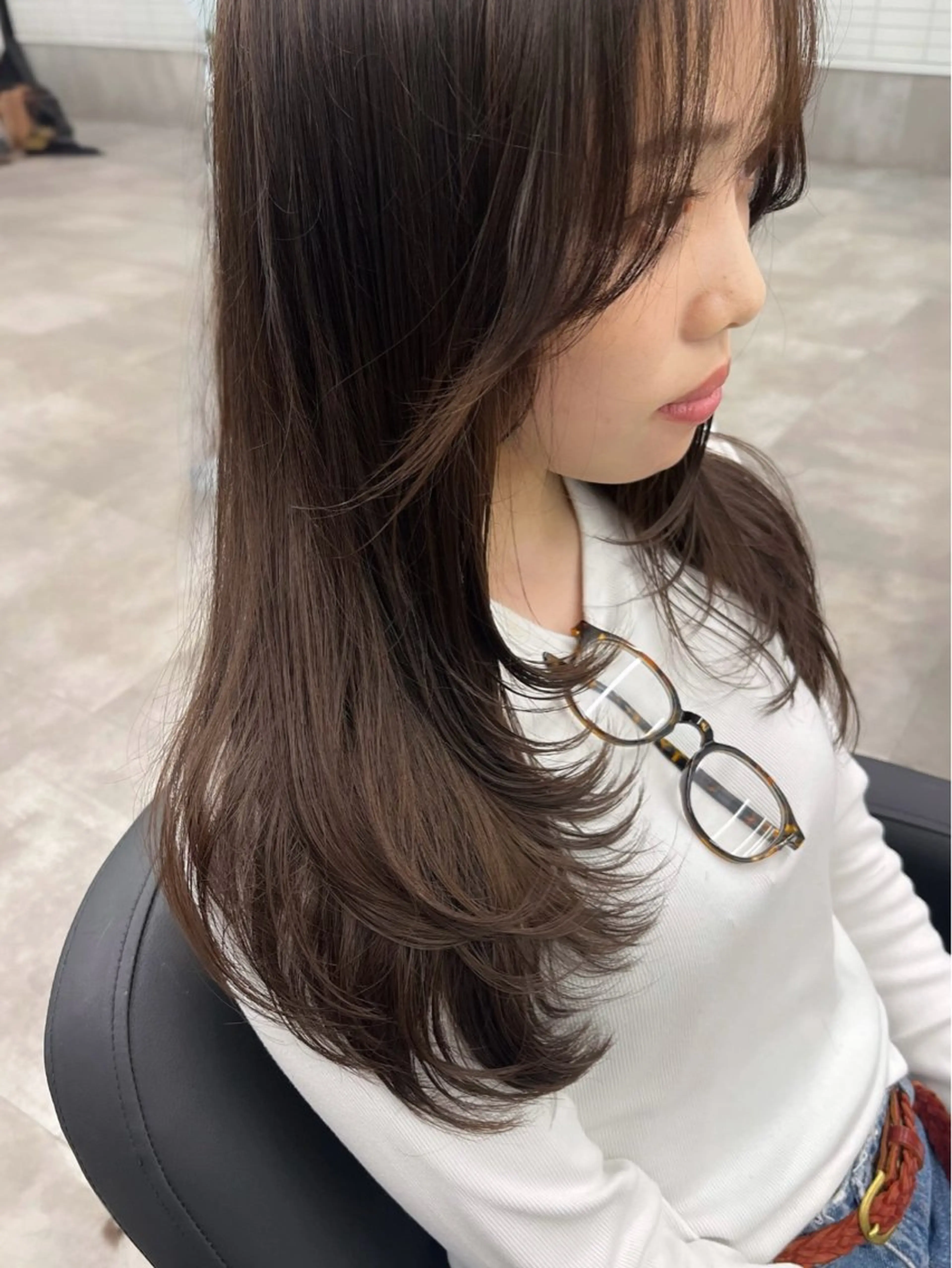 ロング カット トリートメント Ⓜ︎iyu🌊/海外 風ハイライト特化のヘアスタイル