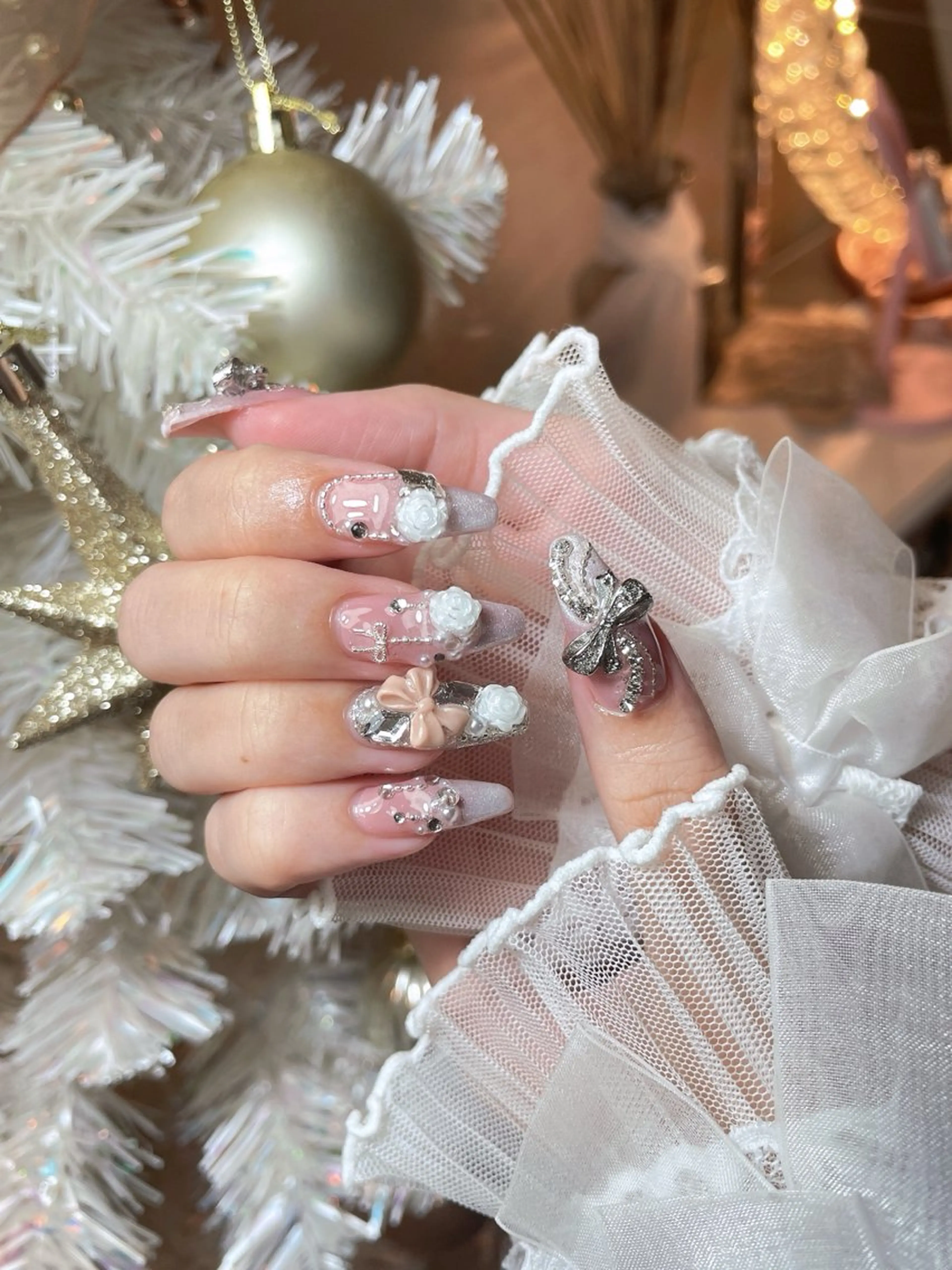 ネイル 23時まで❤︎韓国、 ワンホンネイルのネイルデザイン