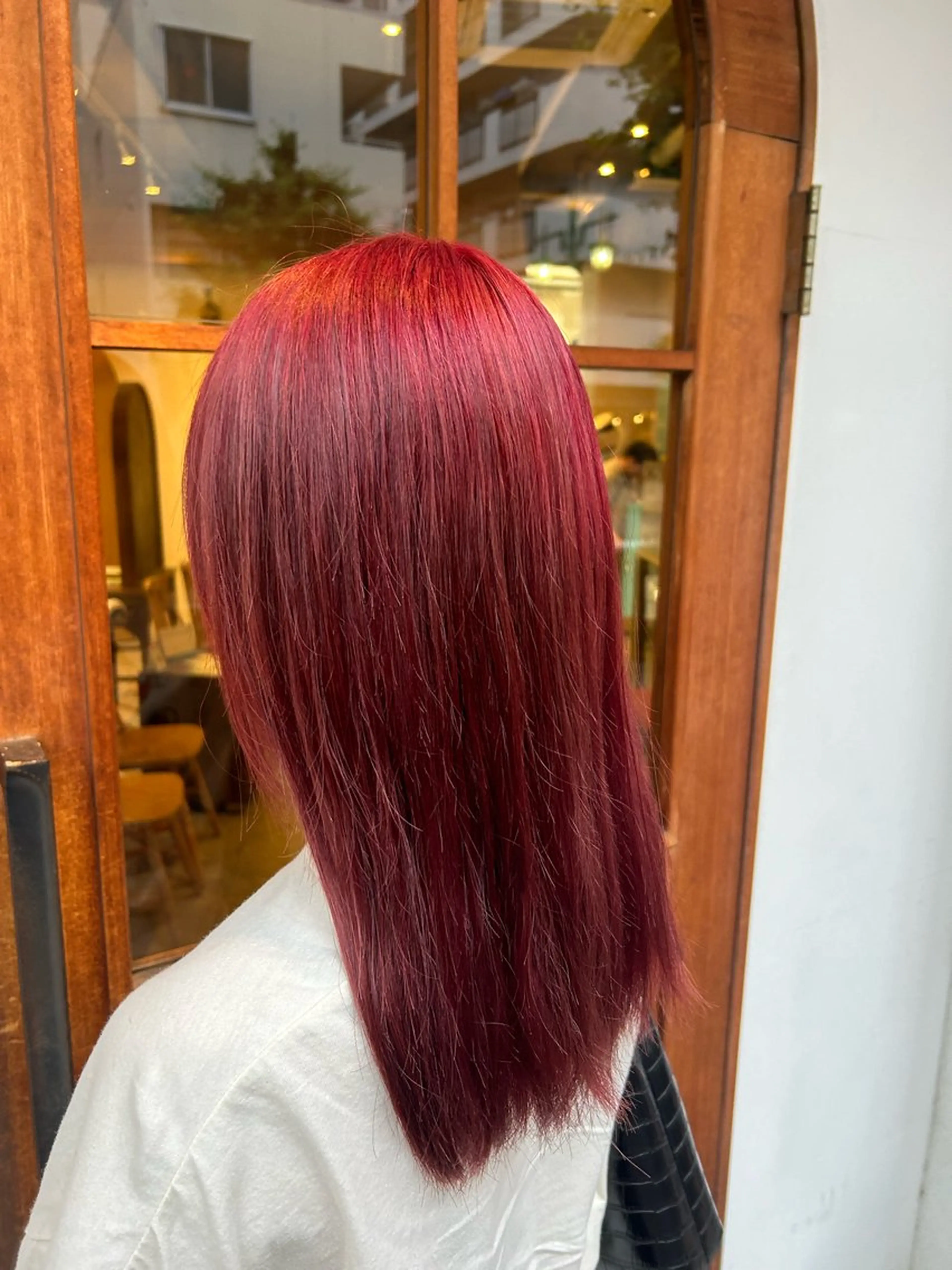 セミロング カラー ヘアカラー トリートメント あずま みゆのヘアスタイル