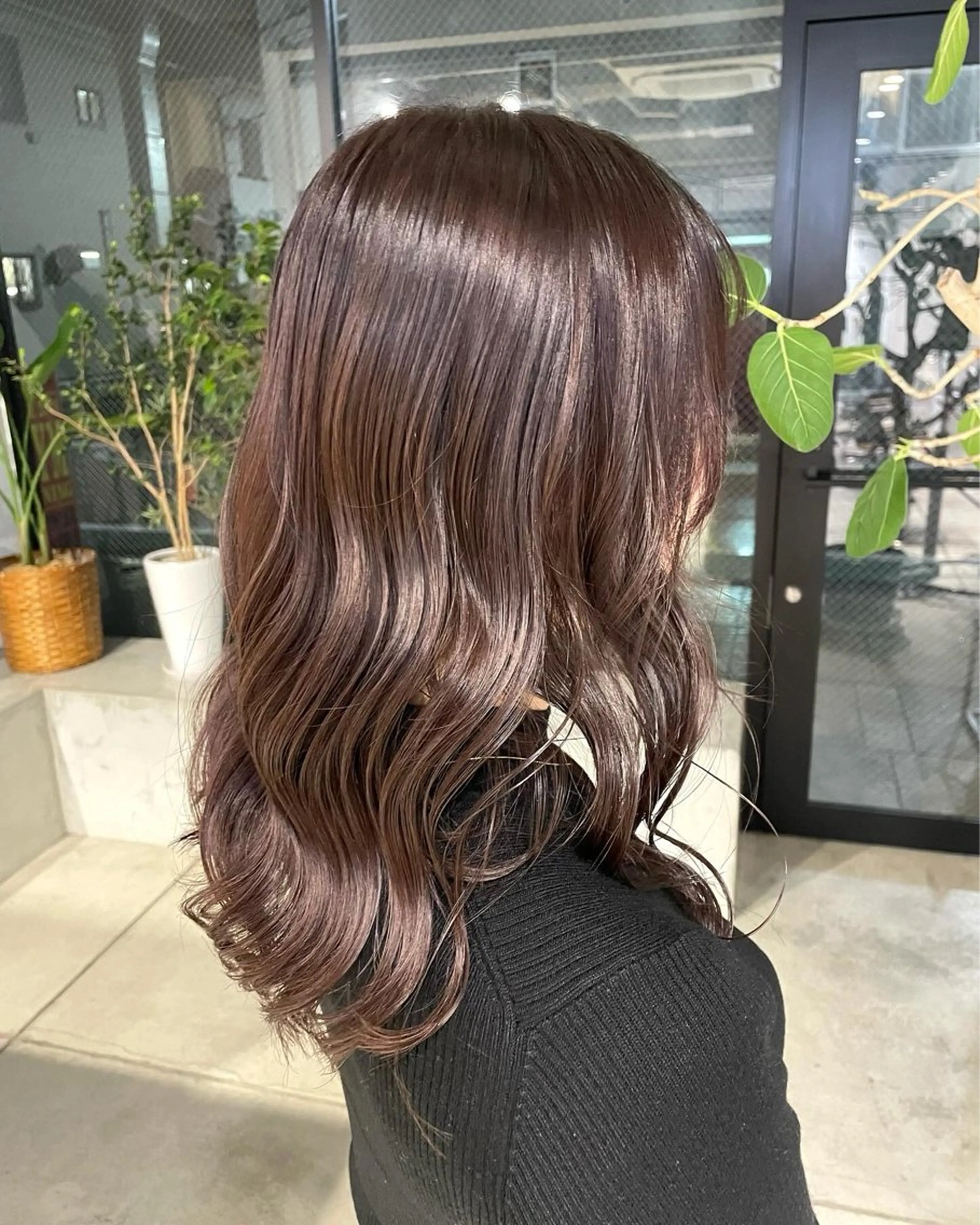 セミロング カラー ブラウンカラー ラベンダーカラー ラベンダーブラウン ユウナ🎀レイヤー/ 暖色カラーのヘアスタイル