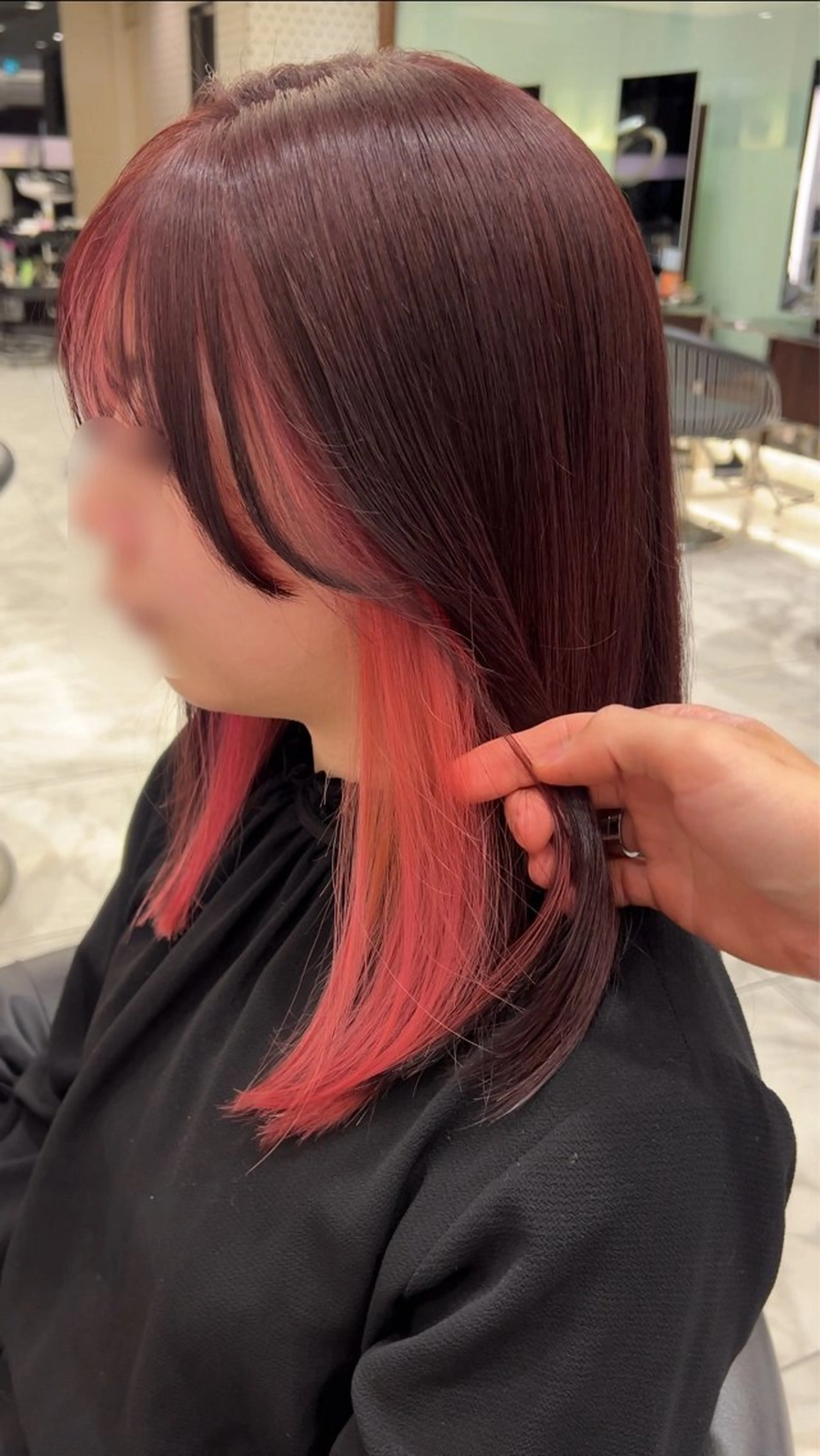 ミディアム カラー インナーカラー ピンクカラー ヘアカラー ハイトーン特化🫧 Yuseiのヘアスタイル