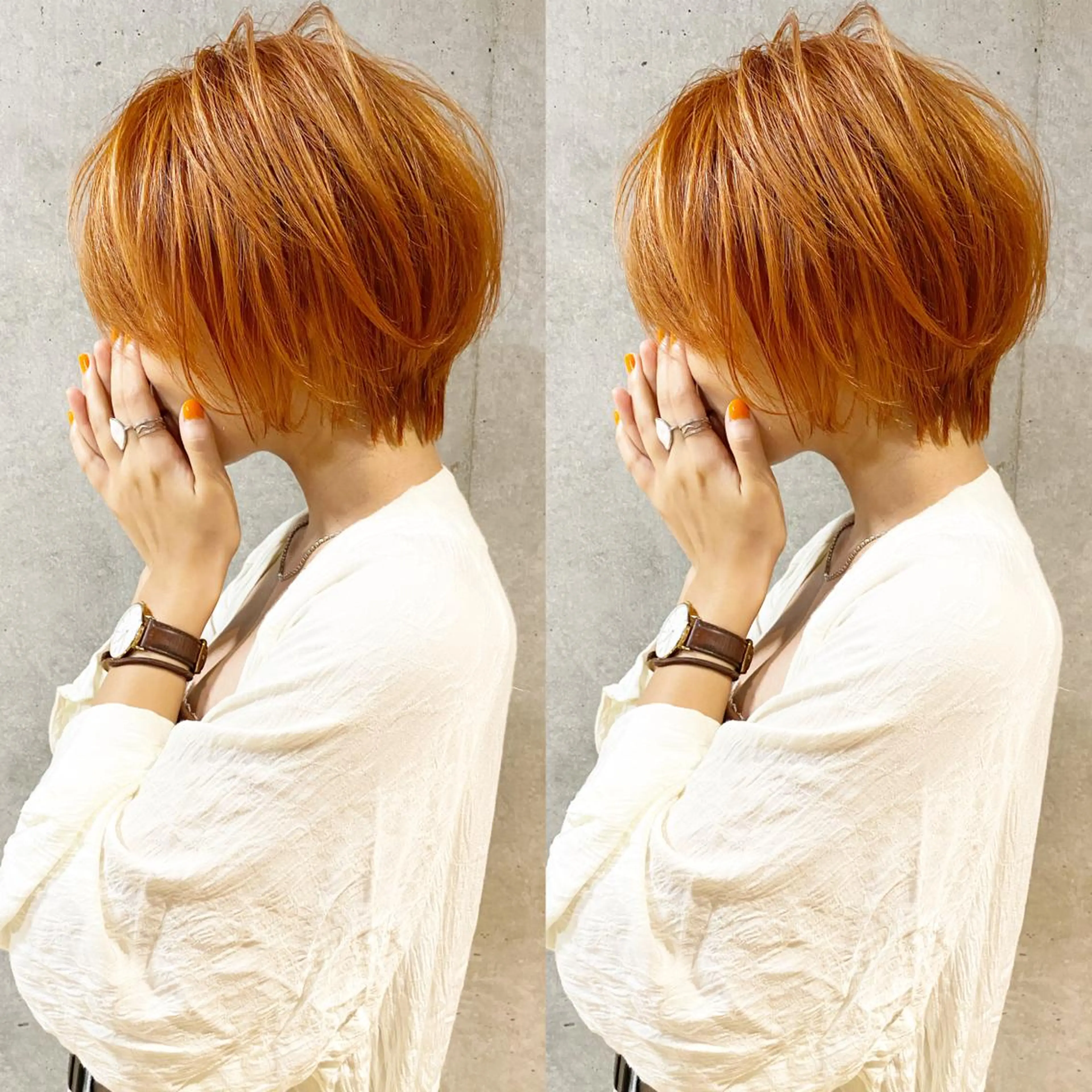 ショート カラー ⭐️横浜ブリーチ特化 美容師　堤涼⭐️のヘアスタイル