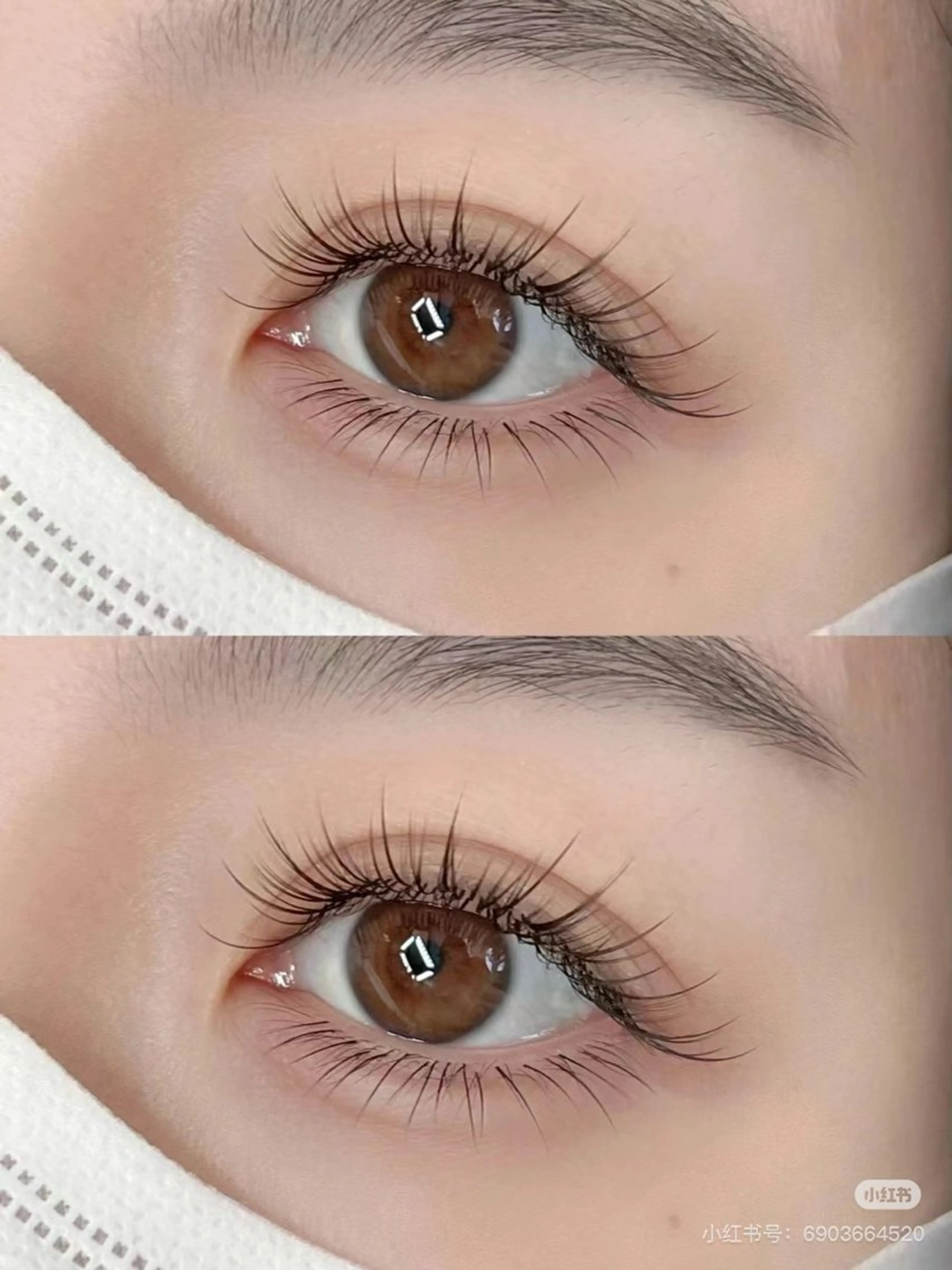 マツエク・マツパ バインドロック カラーマツエク フラットラッシュ ナチュラル パリジェンヌラッシュリフト YK• マツエクサロンのマツエク・マツパデザイン