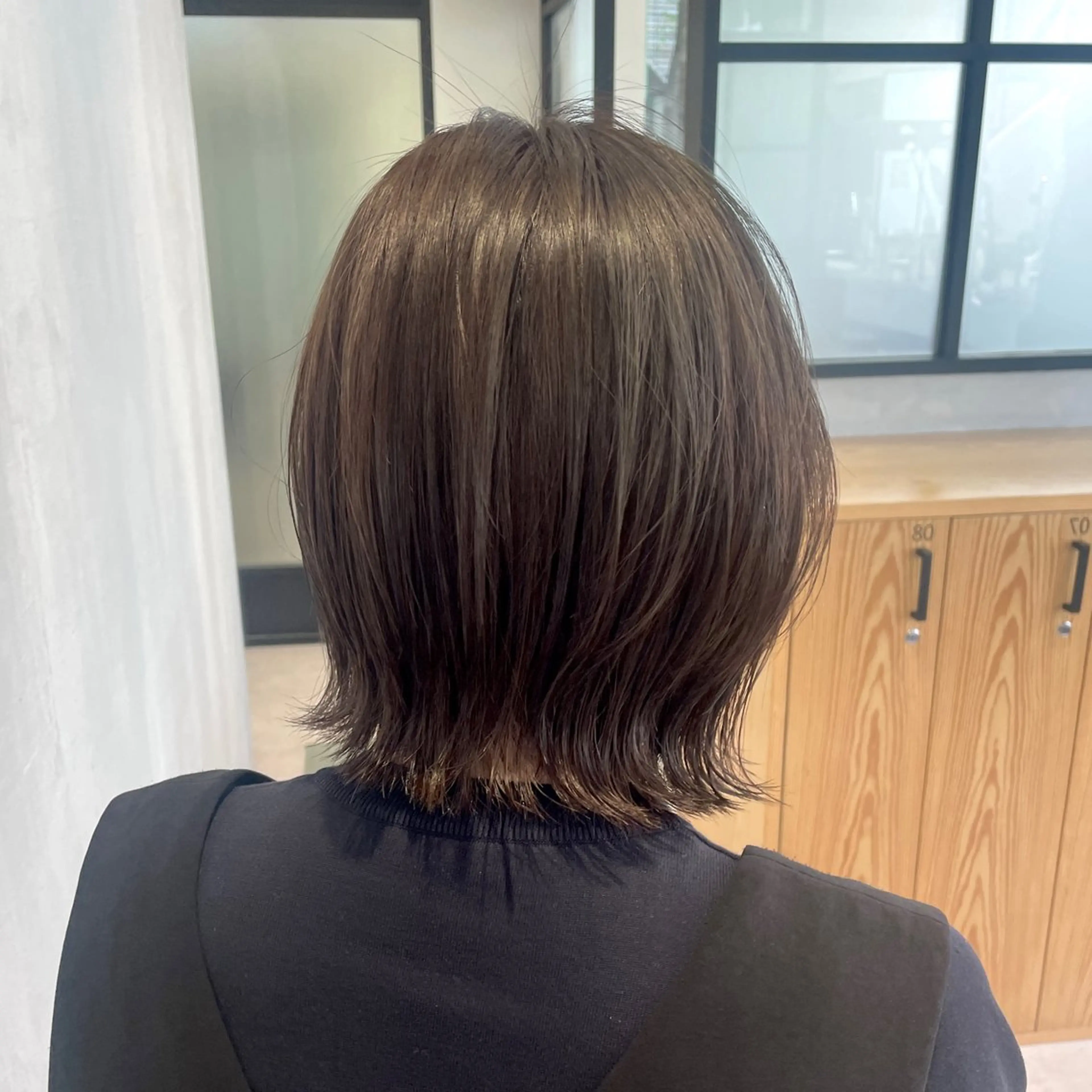 ショート カラー ボブ くびれヘア 外ハネヘア ヘアカラー トリートメント DX SHARE SALON所属・matka白髪ぼかし 大人ヘア/KEIKOのヘアスタイル