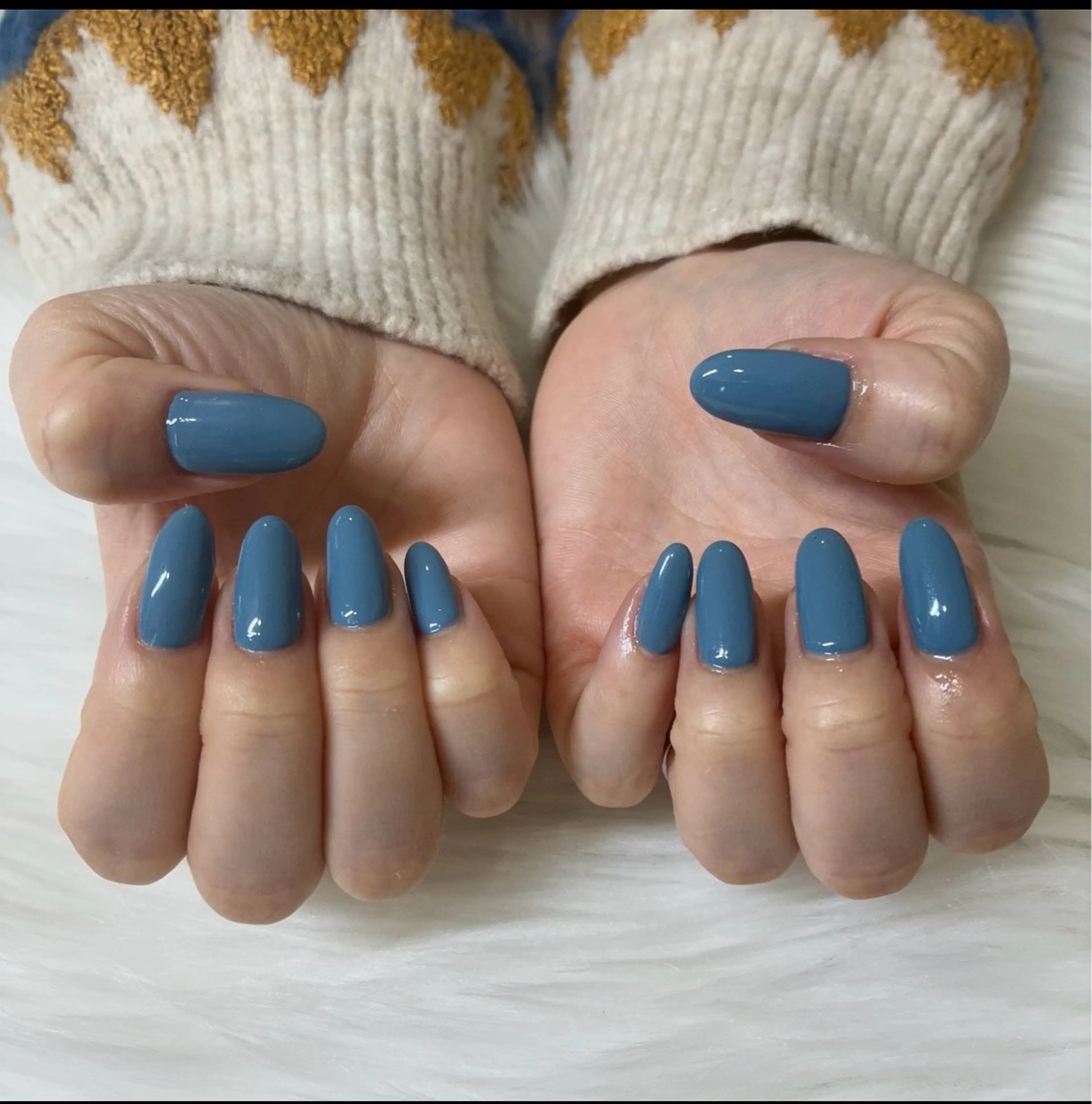 ネイル ブルー ハンドネイル 西浦 早稀のネイルデザイン
