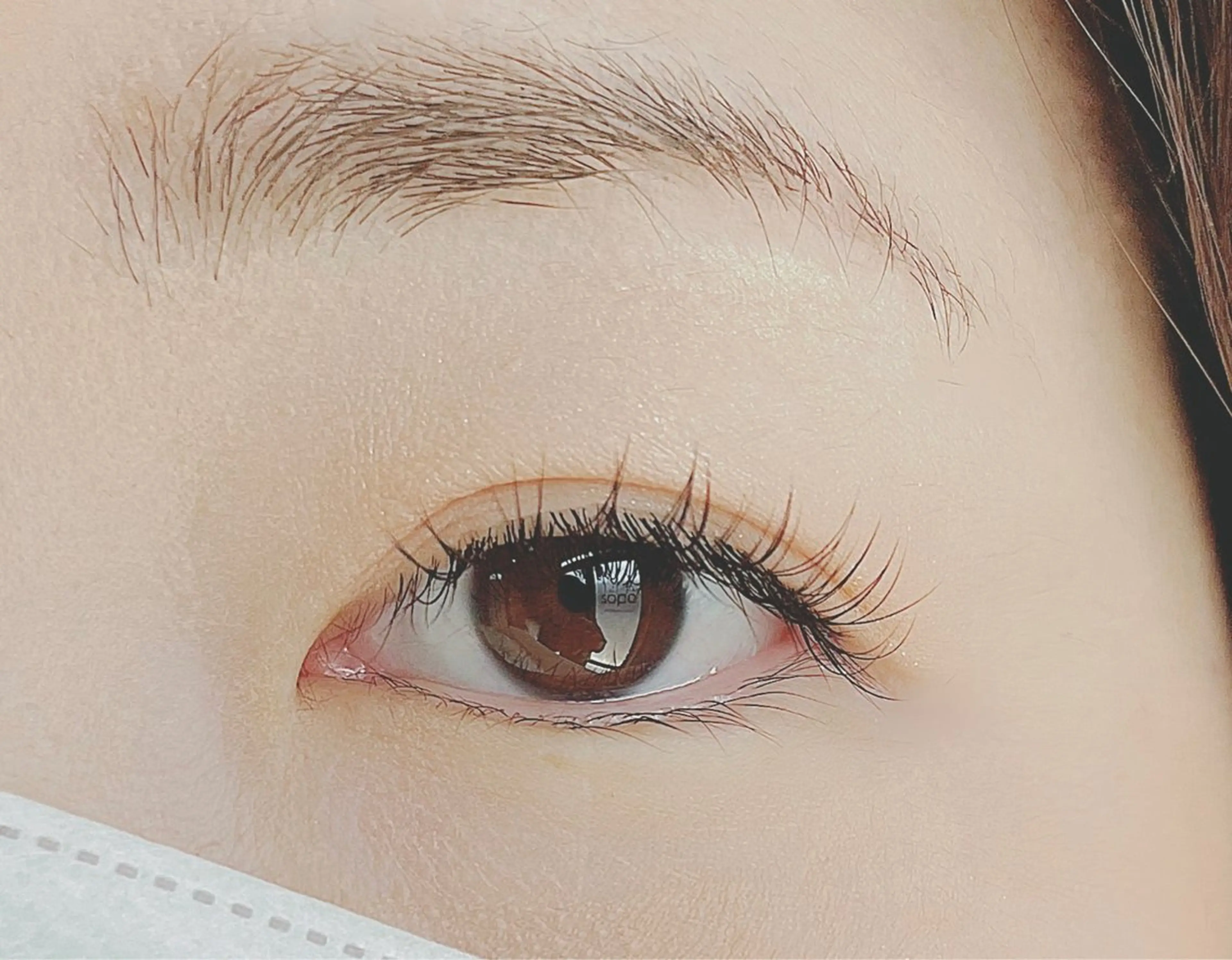 マツエク・マツパ フラットラッシュ ナチュラル パリジェンヌラッシュリフト セーブル 一重×まつ毛パーマ eyelash salon sopo所属・sopo 山口のマツエク・マツパデザイン