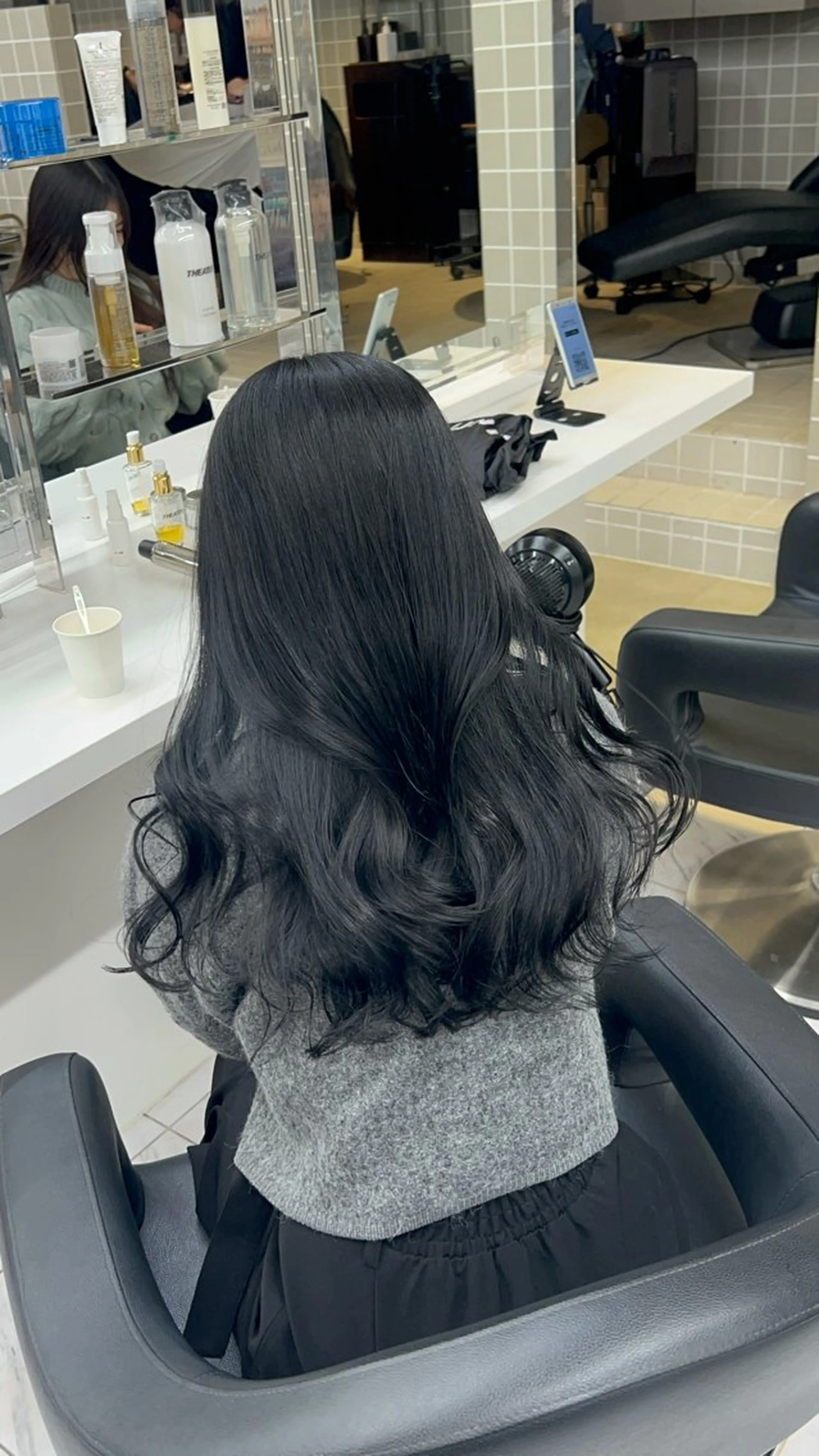 ロング カラー パーマ ヘアアレンジ メンズ キッズ ブリーチなしカラー/ ブラウン/レイヤーのヘアスタイル