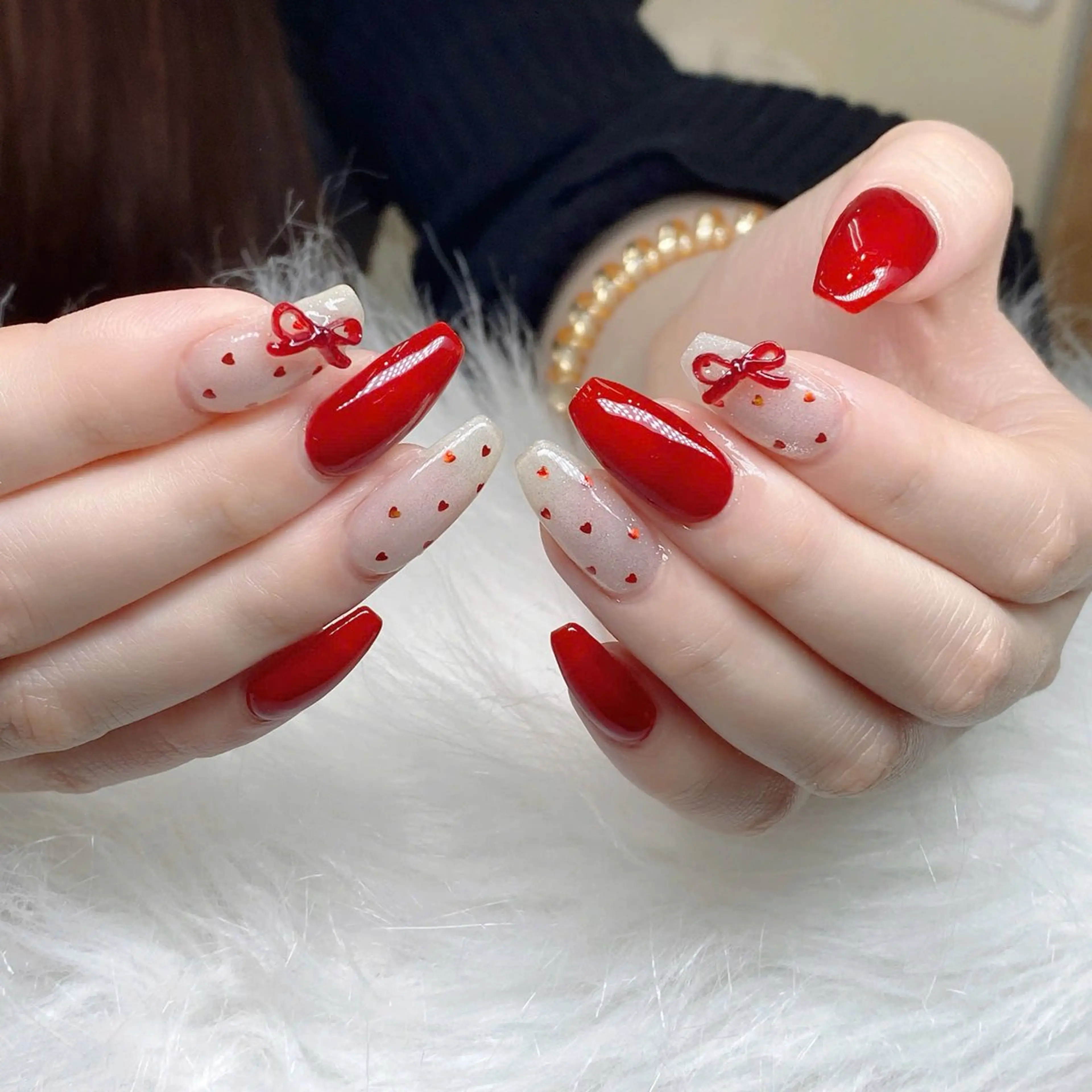 ネイル チークネイル フレンチネイル グラデーション キラキラネイル 韓国ネイル Minette nailHuongのネイルデザイン