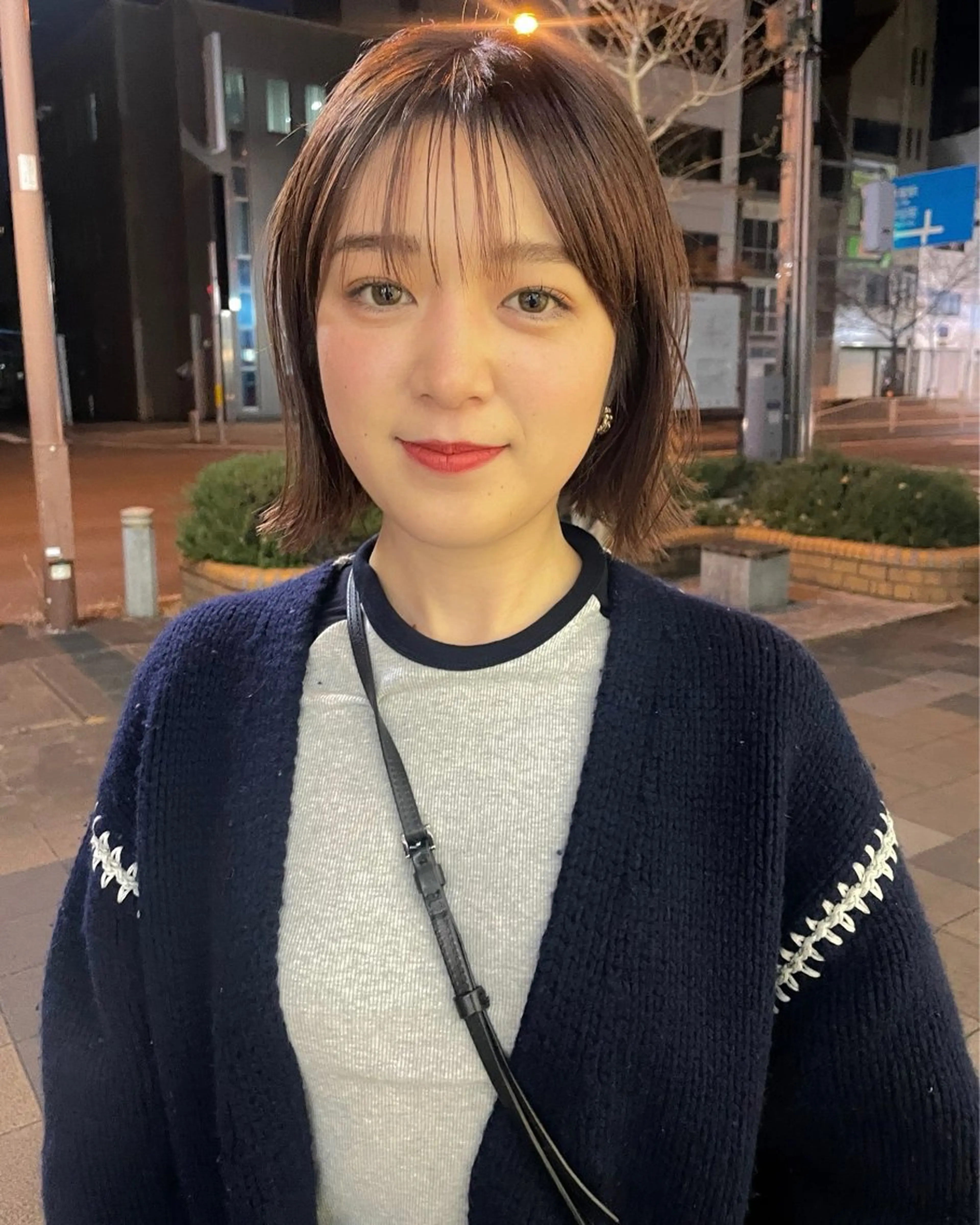 ショート カラー パーマ/レイヤー 岩山丈一郎のヘアスタイル