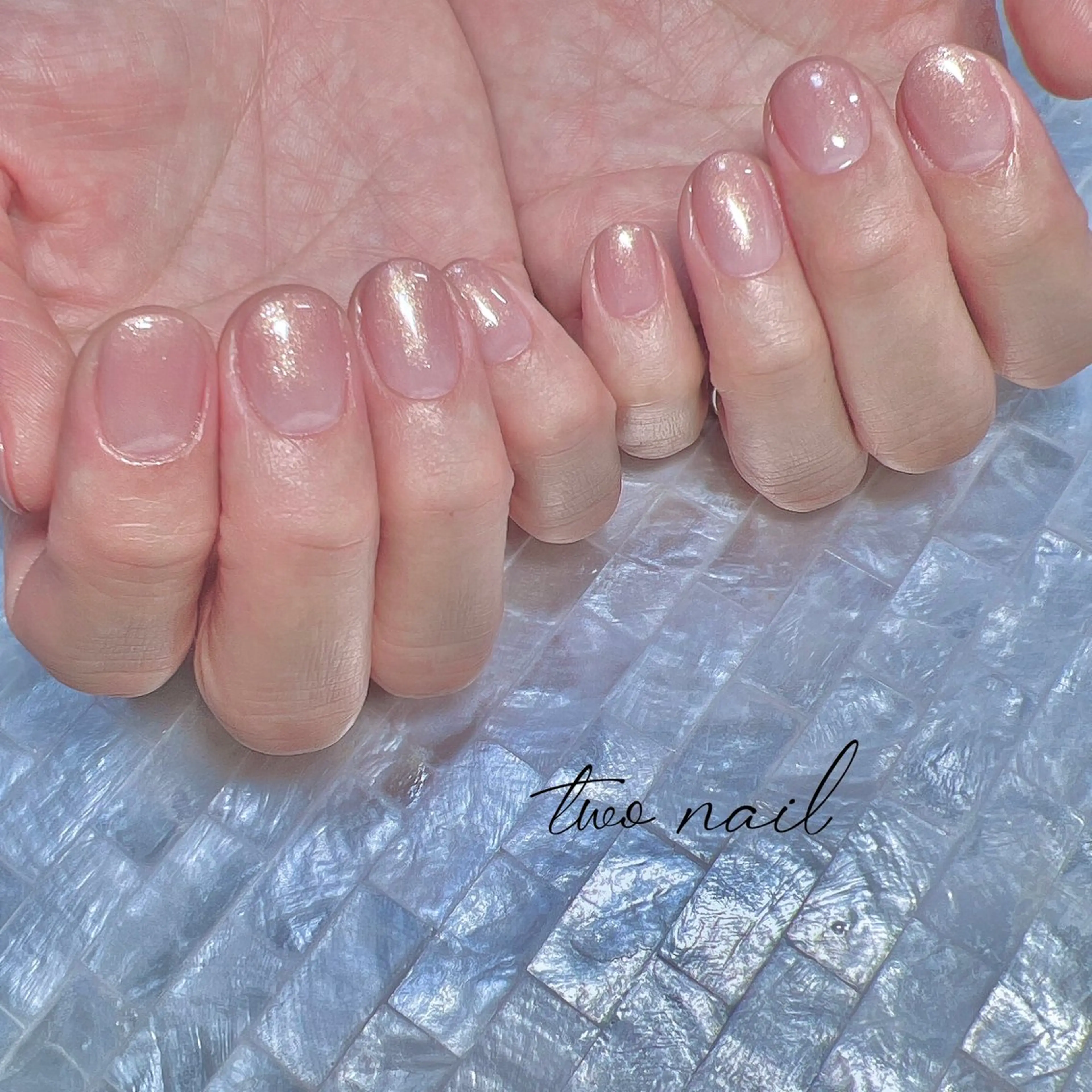 ネイル ネイルチップ ホワイト ハンドネイル two nailのネイルデザイン