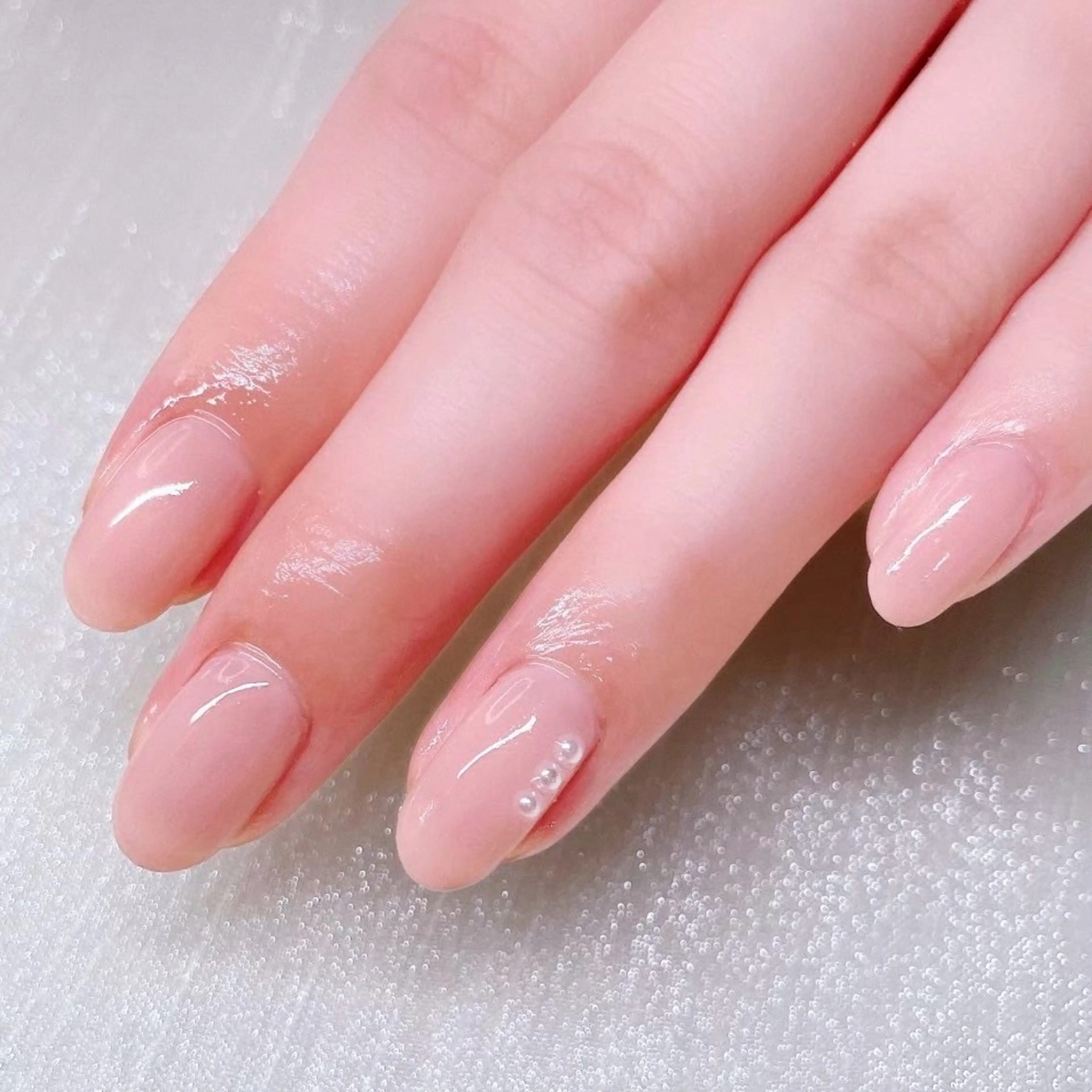 ネイル 長さ出し ストーンネイル ハンドネイル Nailist SUZU所属・Nailist suzuのネイルデザイン