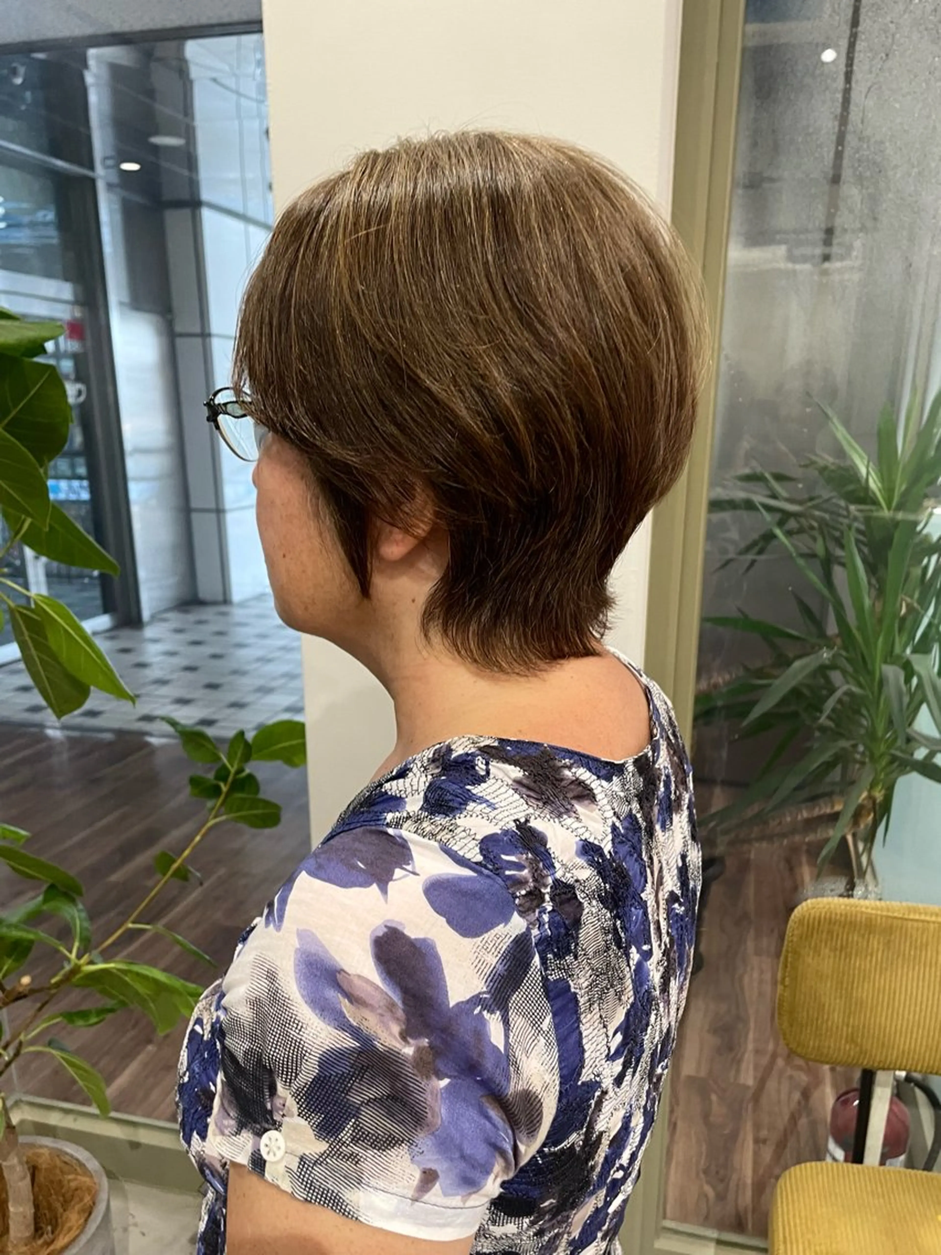 ショート カットパーマモデル 山中 遥のヘアスタイル