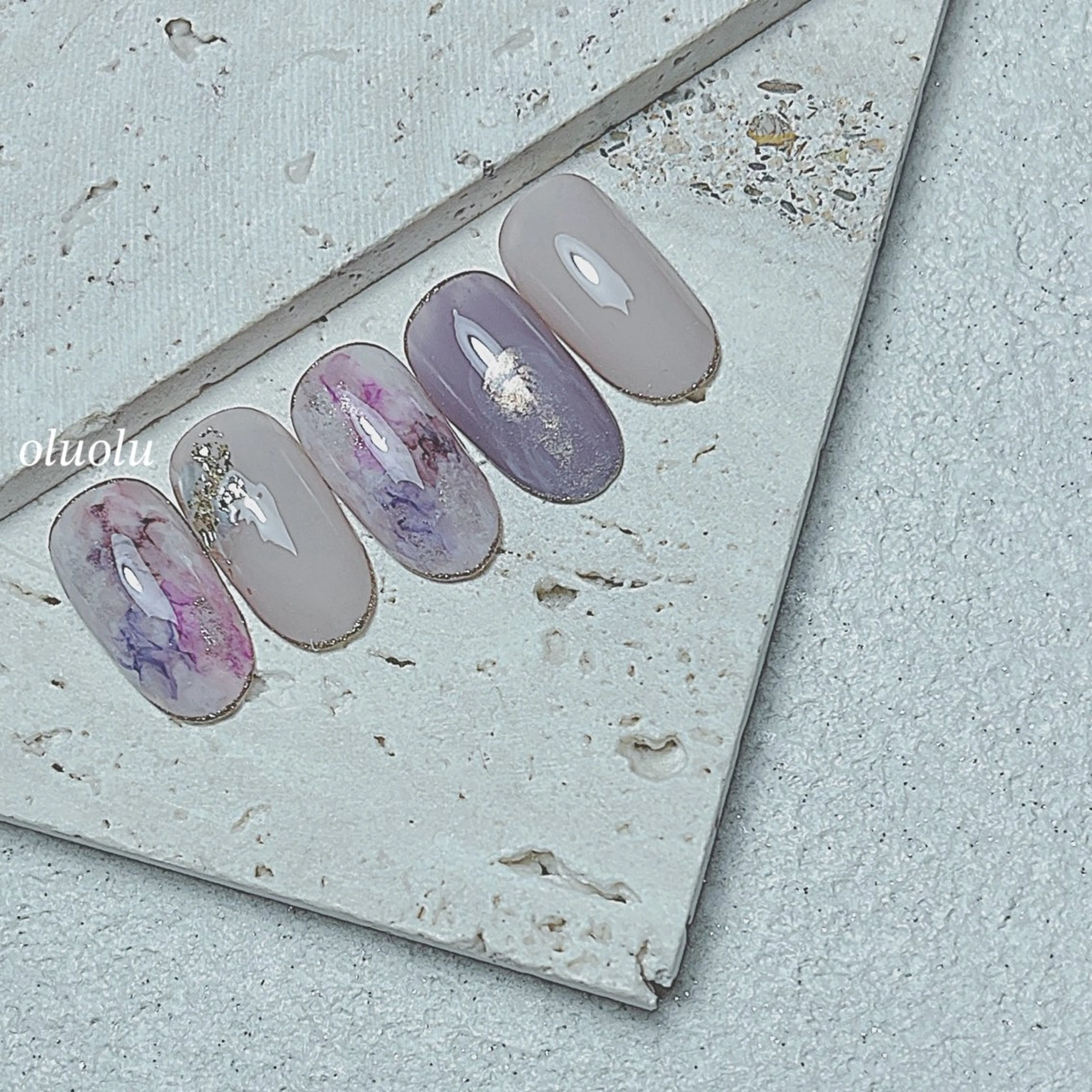 ネイル アートネイル フットネイル ニュアンスネイル ハンドネイル 大村 紬華のネイルデザイン