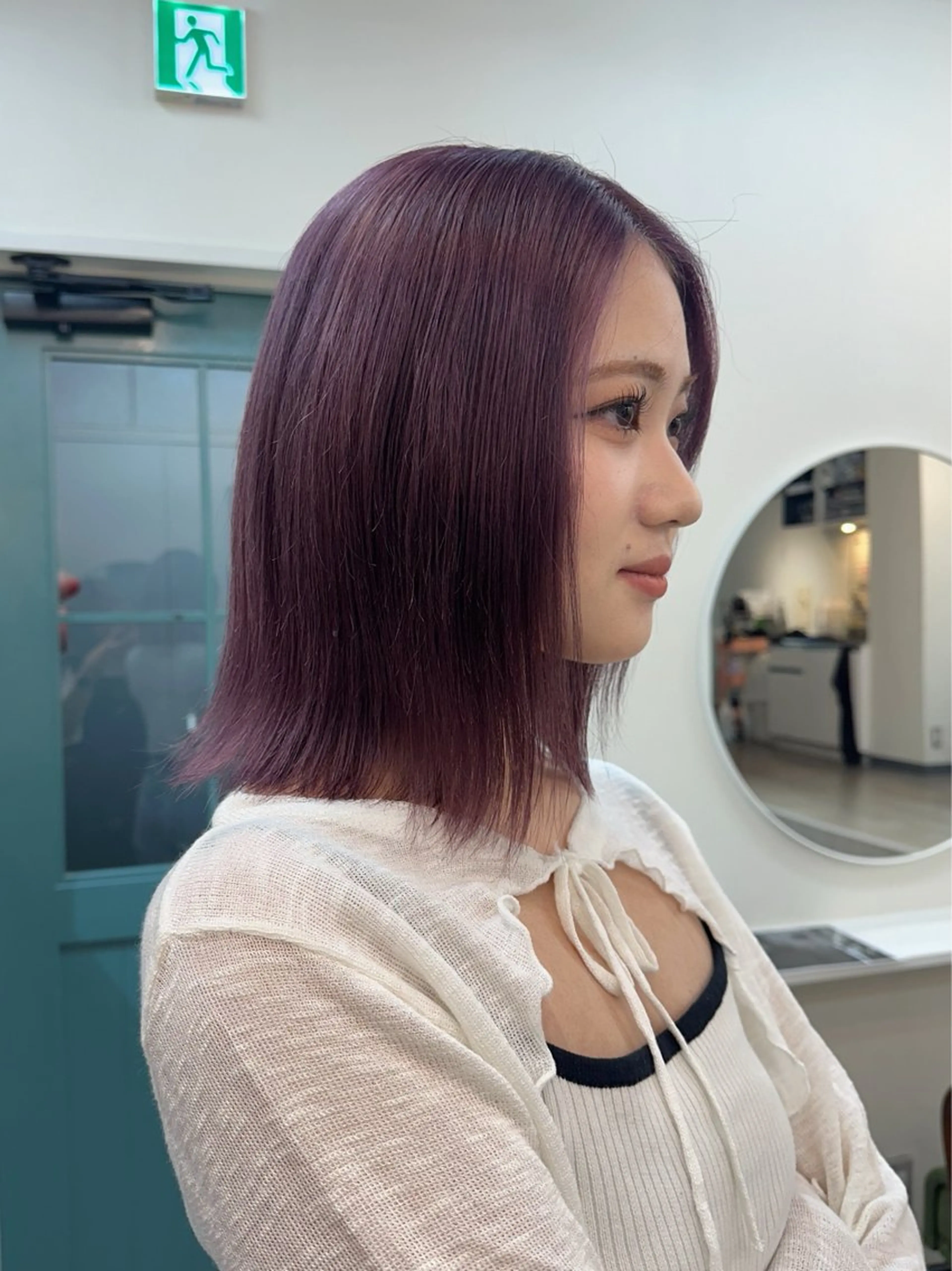 ミディアム カラー ヘアカラー レイヤー/顔周り /いいぬまみかのヘアスタイル