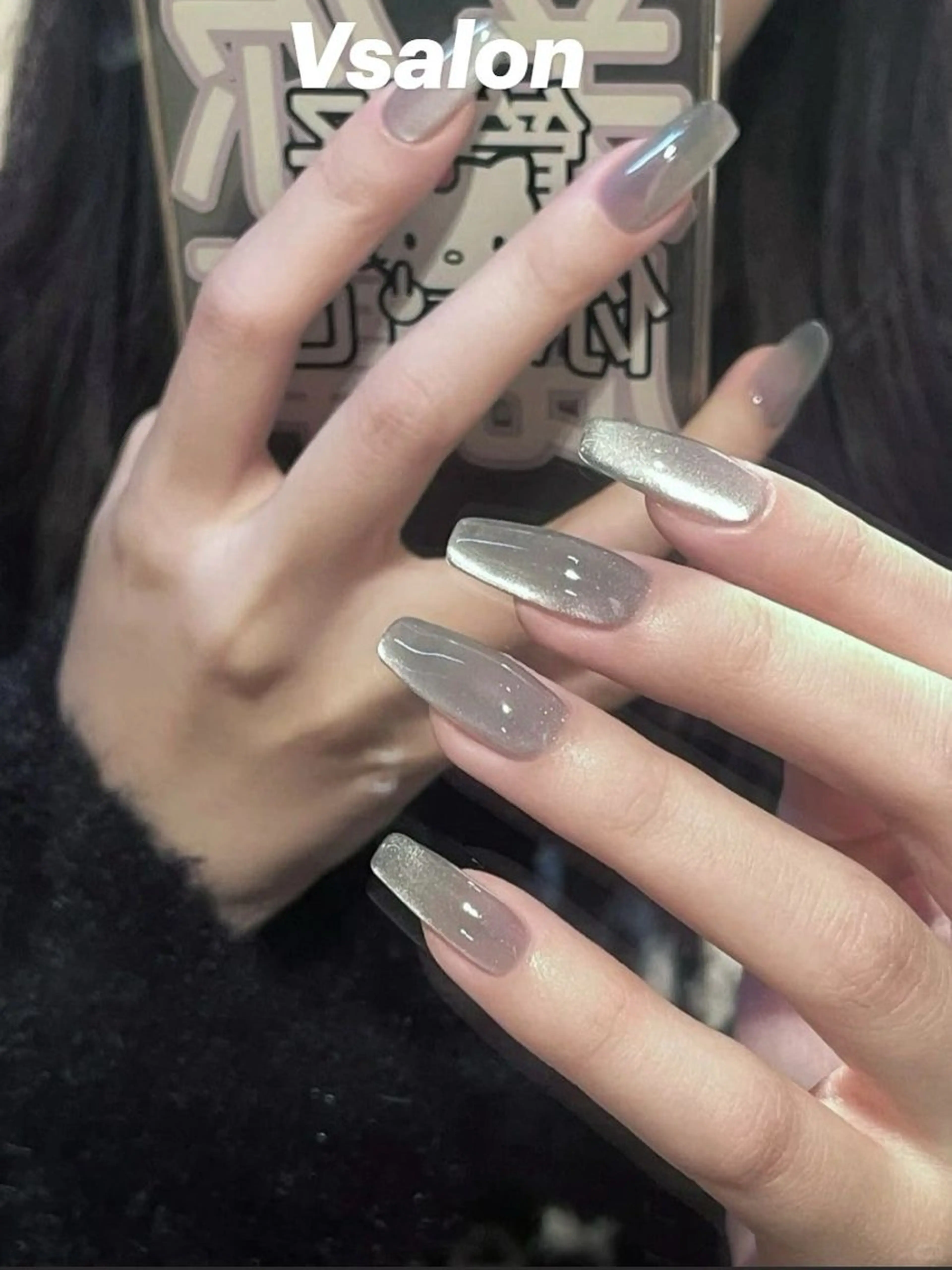 ネイル フットネイル ジェルネイル キラキラネイル マグネットネイル 持ち込み ハンドネイル Diamond  Salon所属・Hain Hainのネイルデザイン