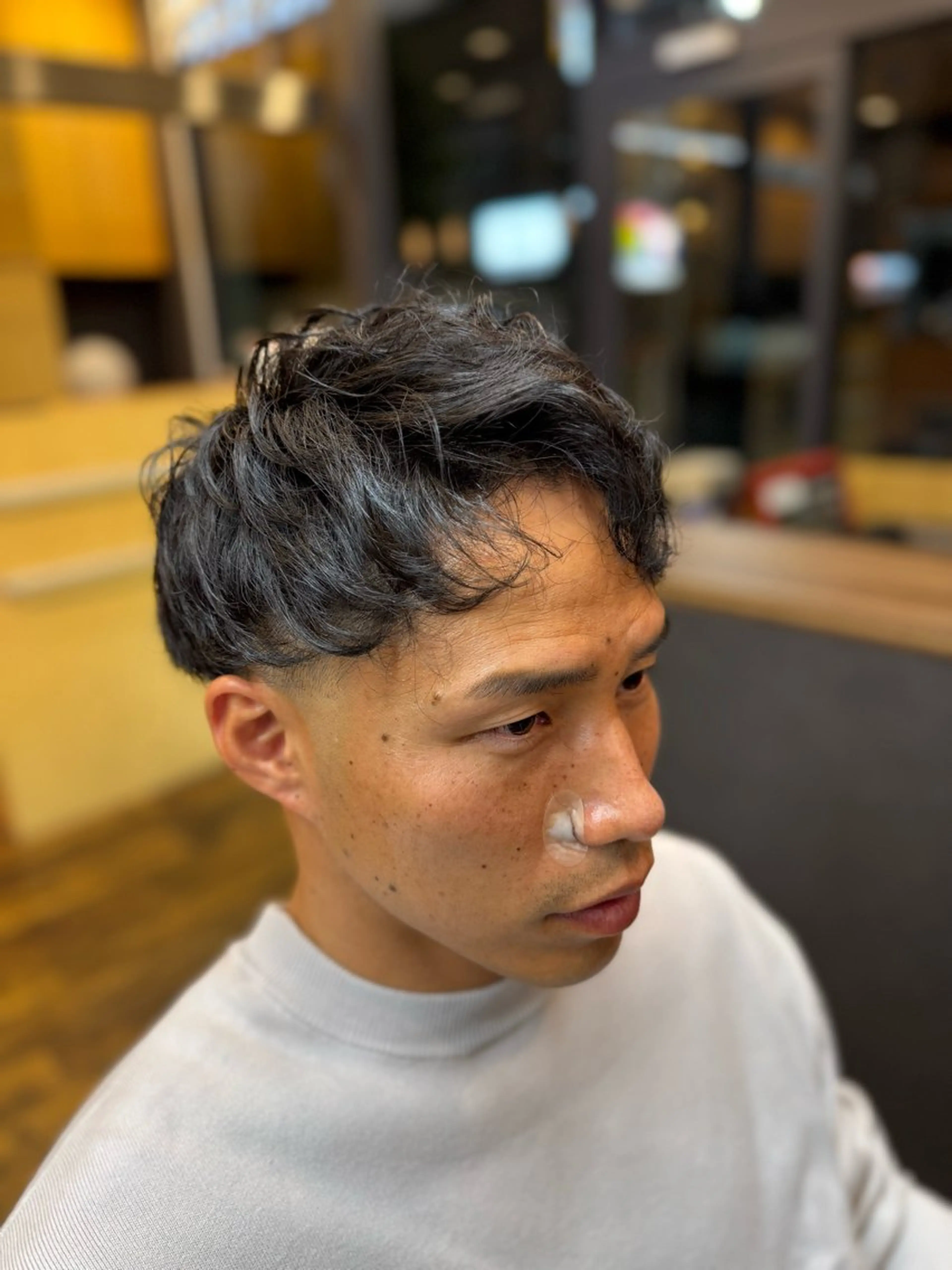 ショート メンズ カット パーマ KEEN  creative hair所属・齊藤/メンズ専門/ バーバー/刈り上げのヘアスタイル