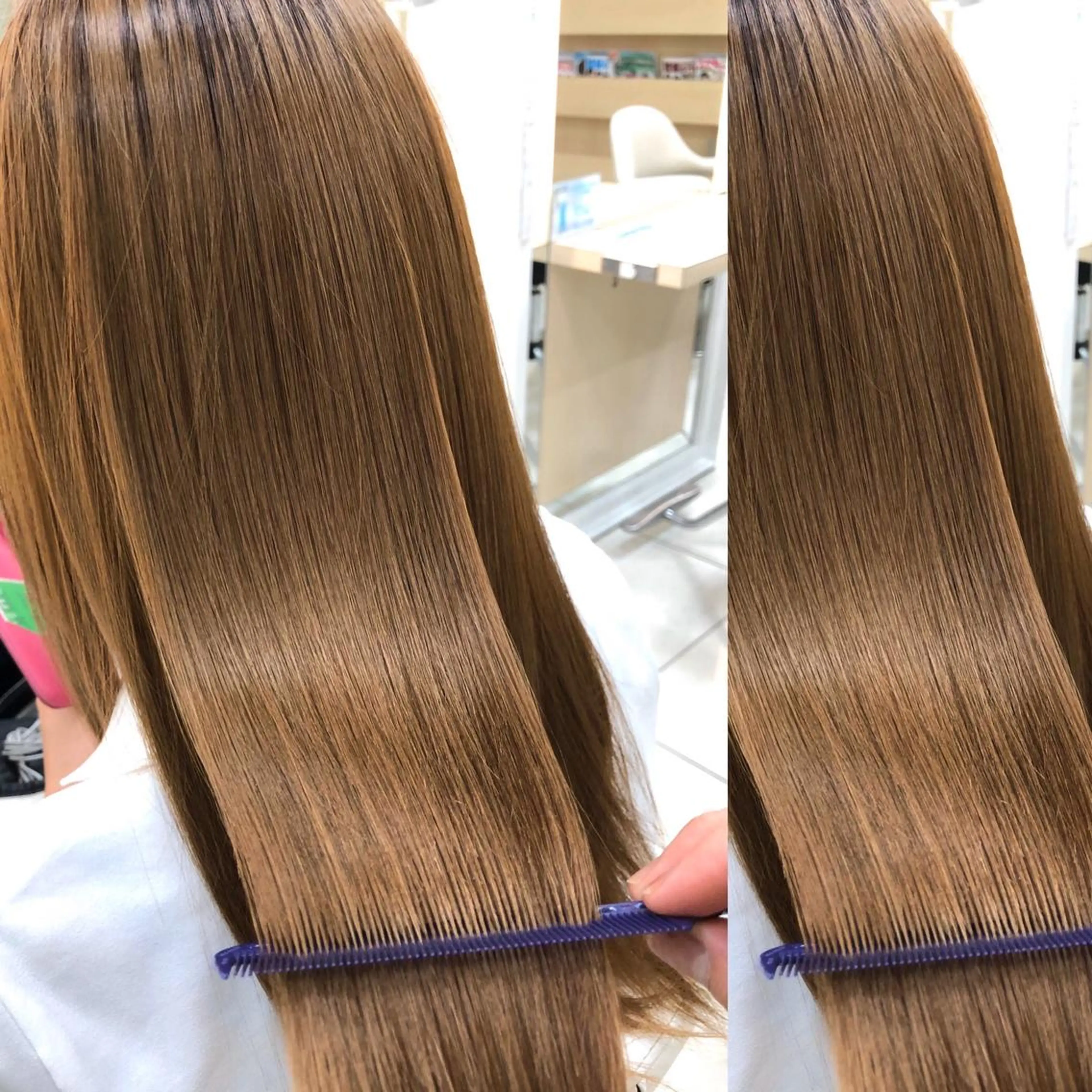 ロング アッシュ 学生 レイヤーカット 縮毛矯正 トリートメント Ash 山田 勇太のヘアスタイル