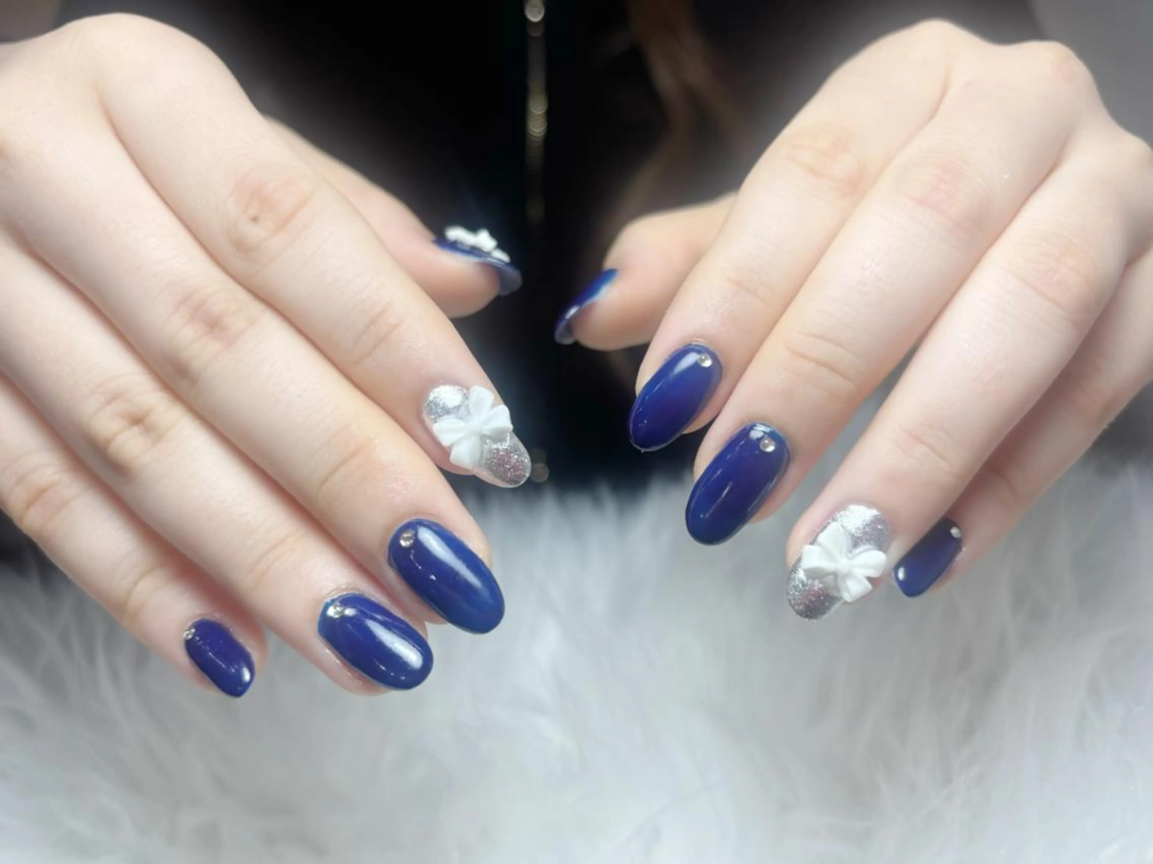 ネイル 長さ出し グラデーション 卒業式 キラキラネイル マグネットネイル Mio💖Belle Nail Salonのネイルデザイン