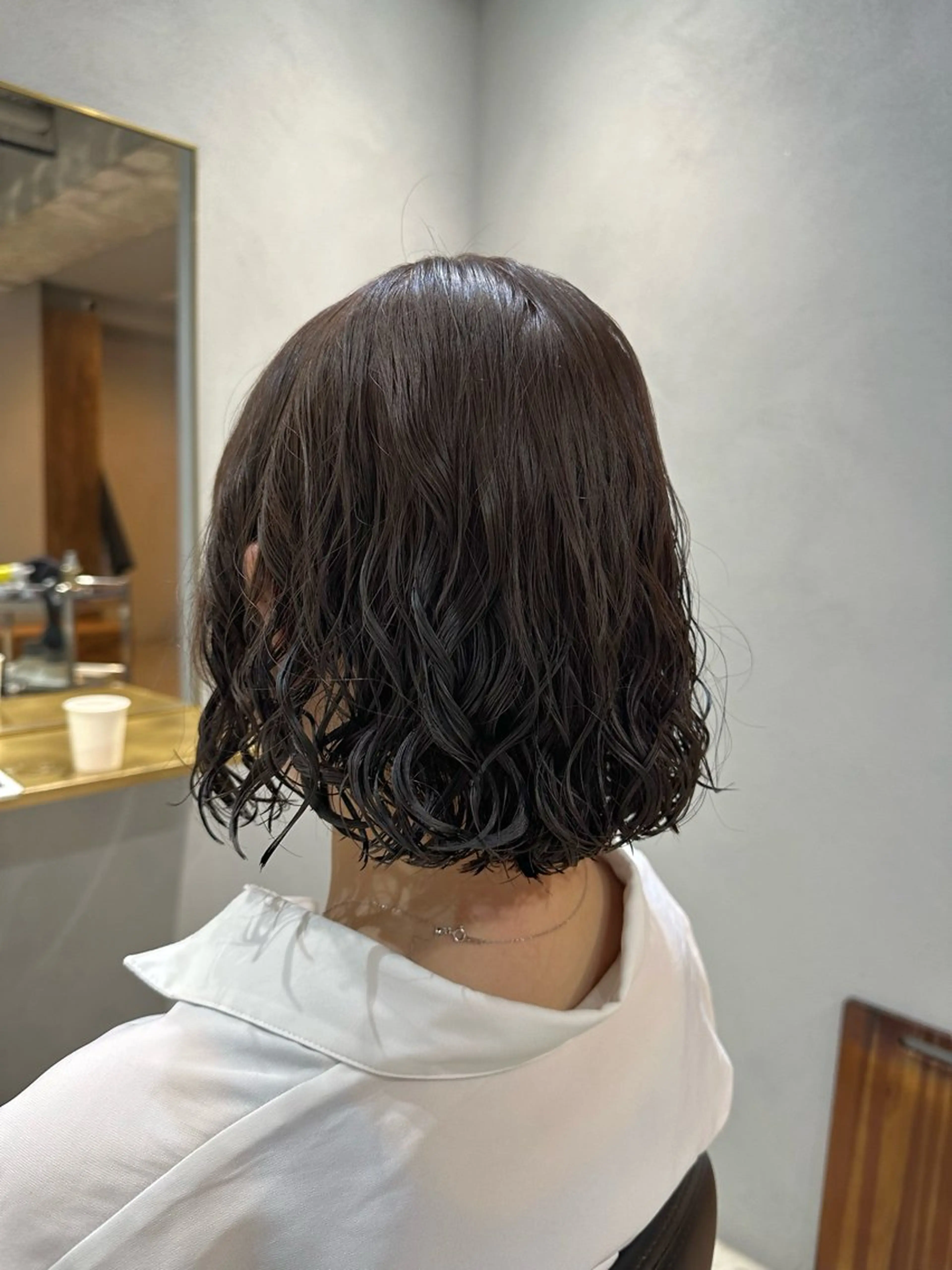 ミディアム パーマ ミディアムパーマ ボブ カット パーマ トリートメント ウェーブパーマ/ レイヤー/齋藤大貴のヘアスタイル