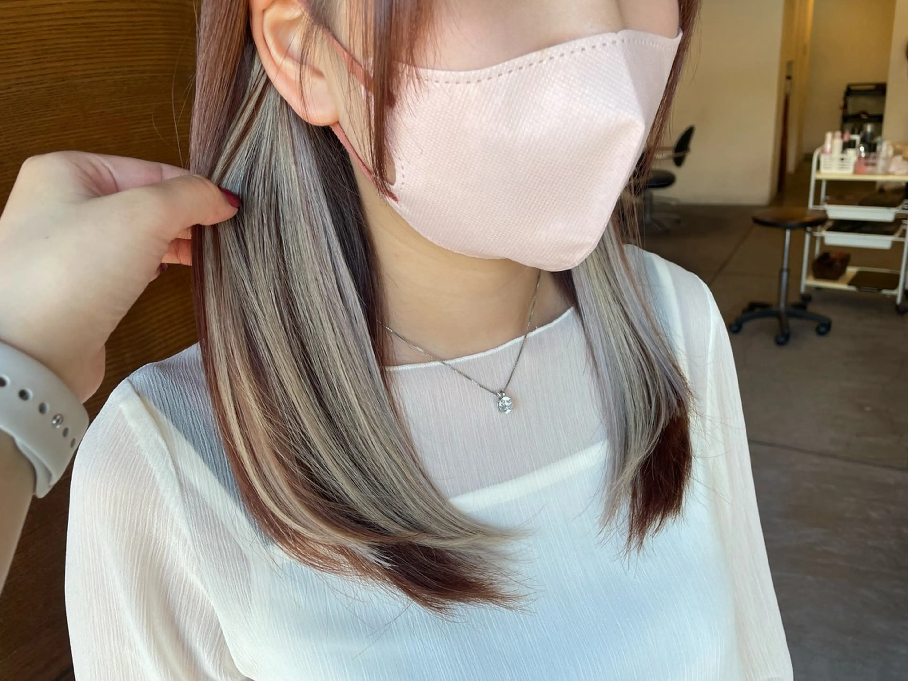 🎀【ダメージレスなデザインカラー】カラー＋インナーシールエクステの写真