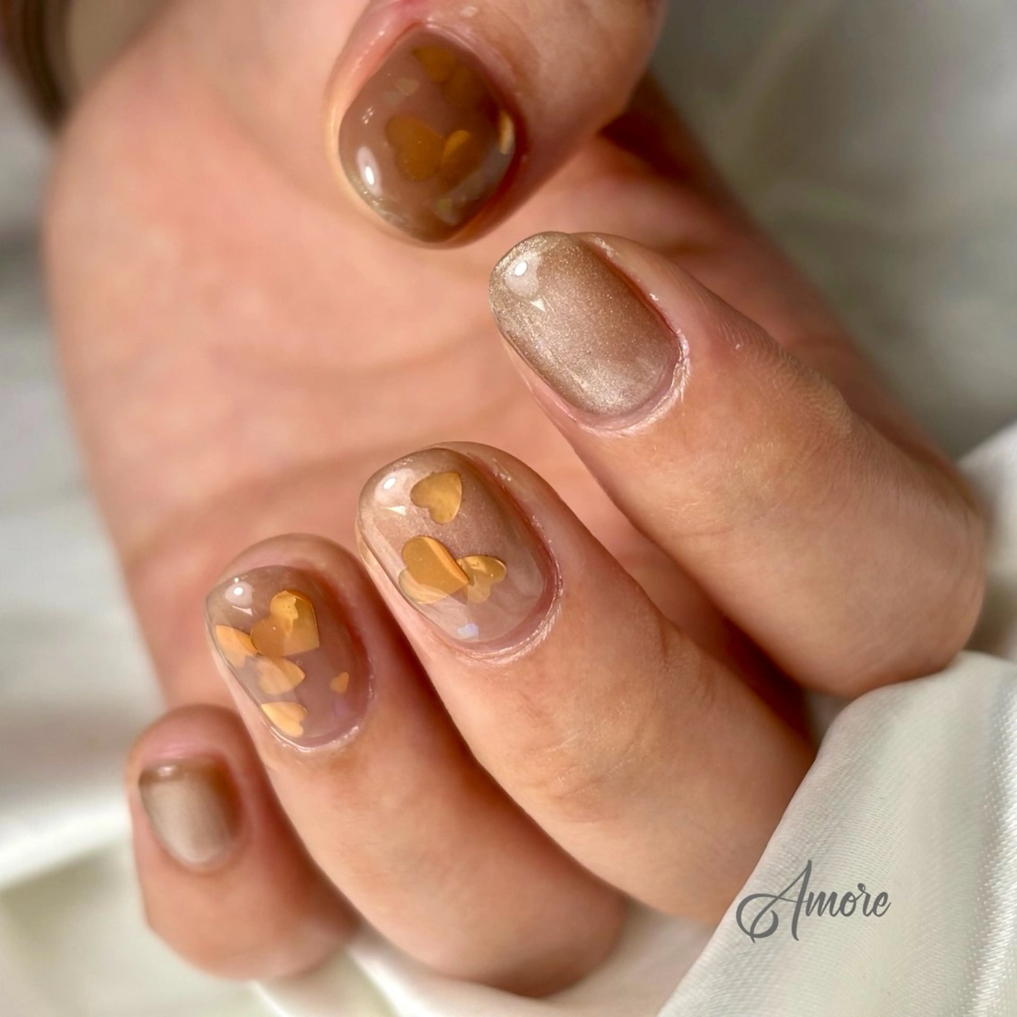 ネイル ジェルネイル キラキラネイル 韓国ネイル マグネットネイル パラジェル You kyehwaのネイルデザイン