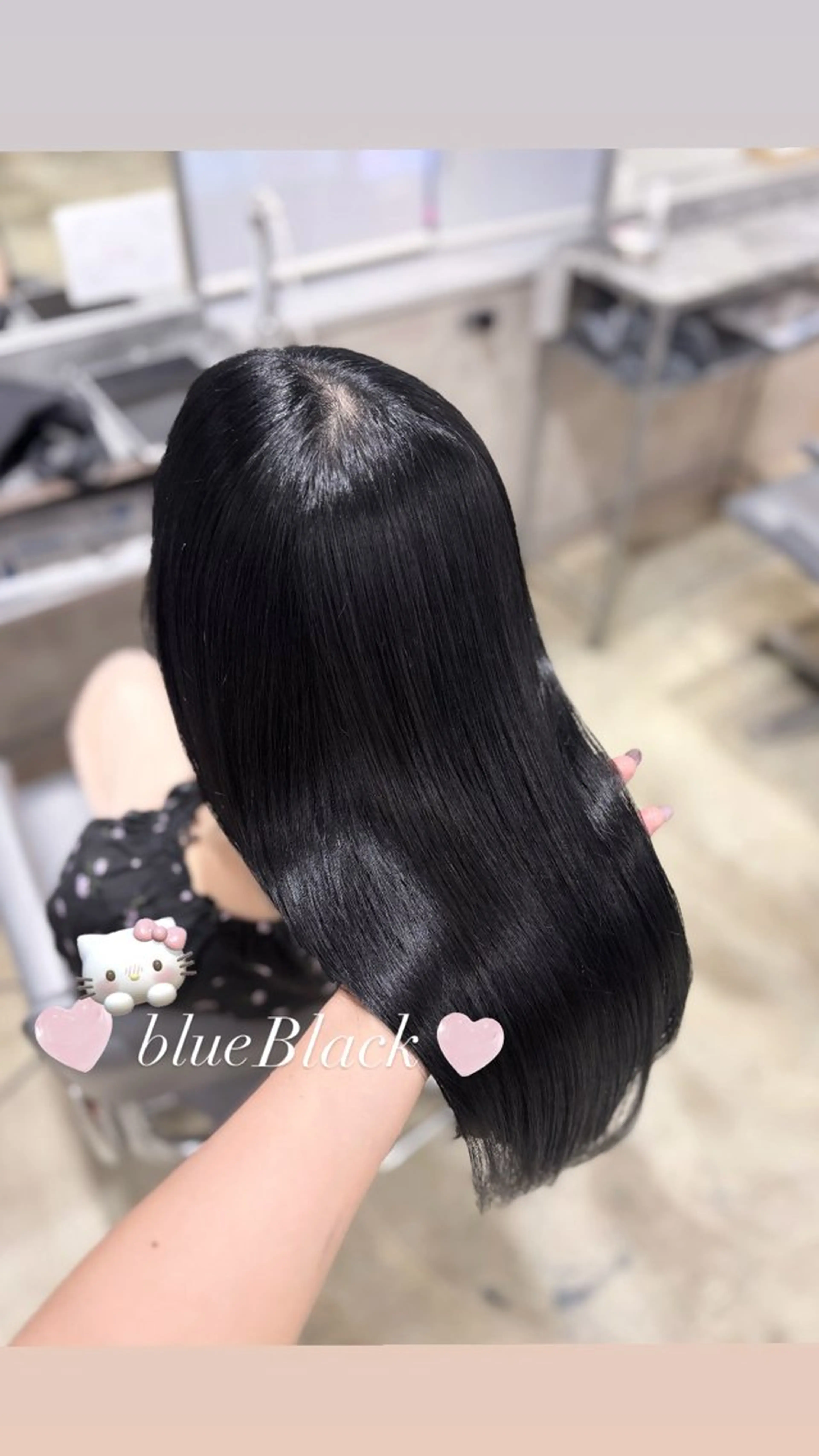カラー 黒髪 透明感カラー Euphoria銀座店所属・縮毛矯正/Wカラー 🎀𝐒𝐀𝐊𝐈のヘアスタイル