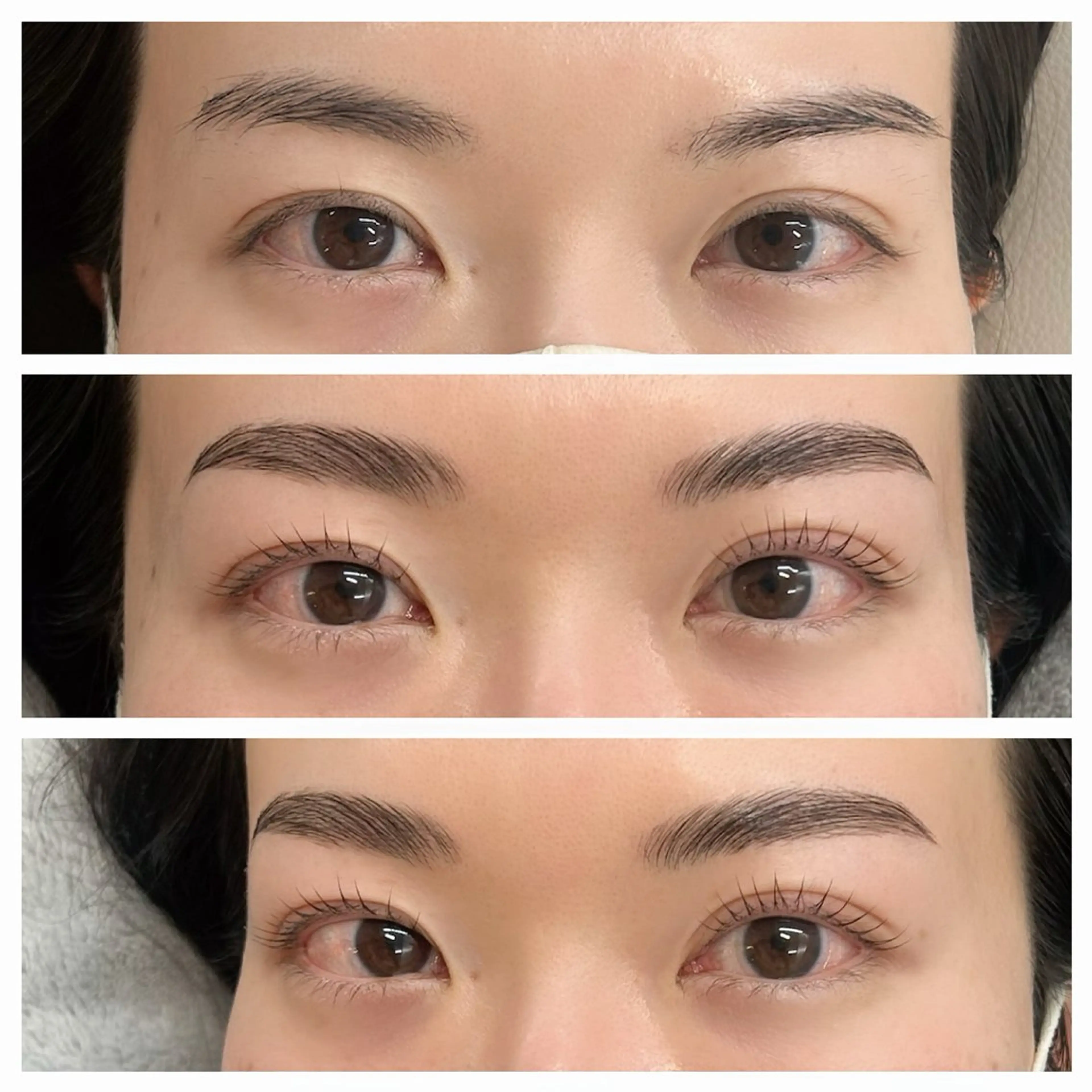 【眉毛のくせをとって毛流れを作る】HBLハリウッドブロウリフト➕眉毛WAX【間引き可◎お仕上げ眉メイク込み】の写真