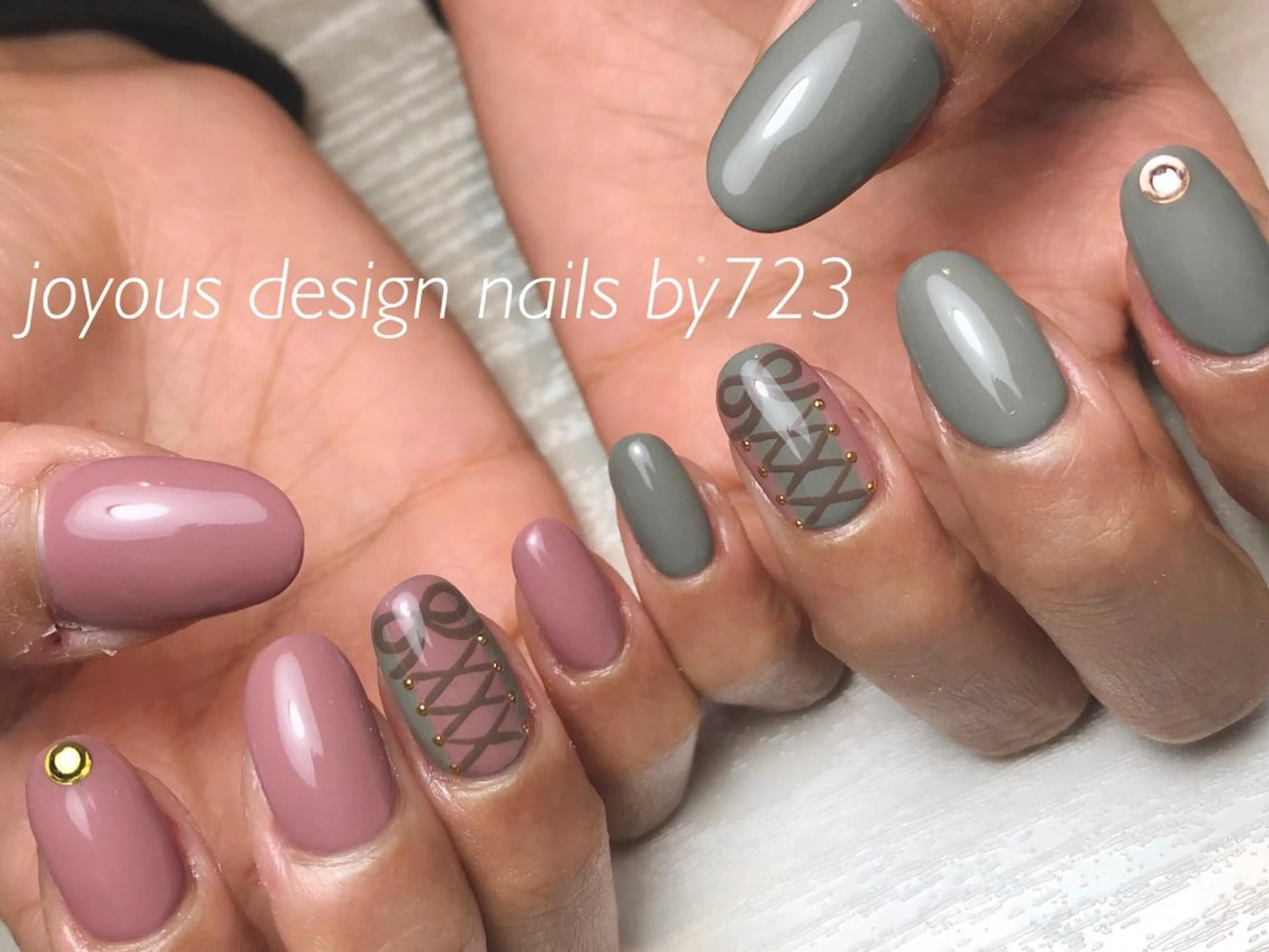 ネイル ストーンネイル ハンドネイル jdn natsumiのネイルデザイン