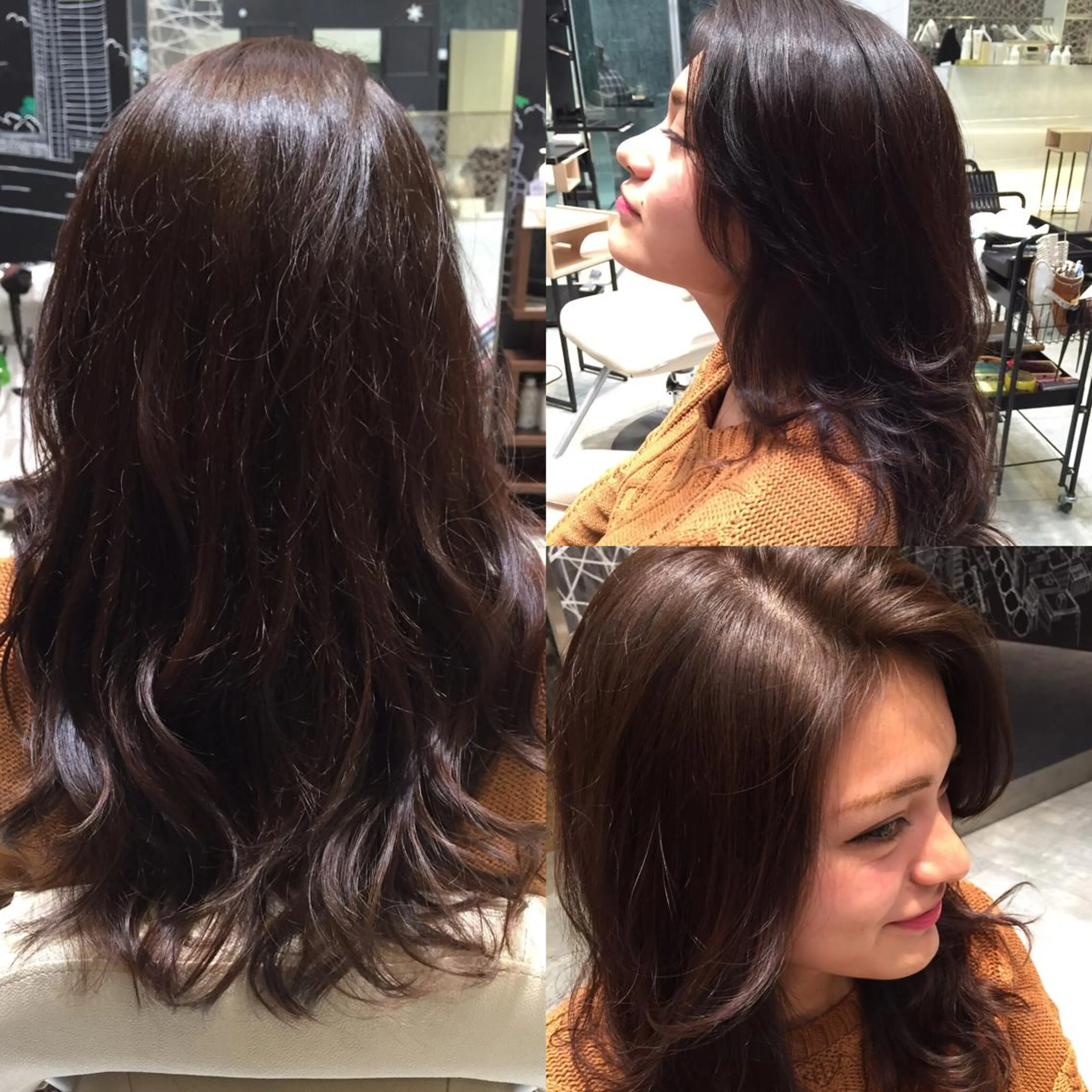 ショート ミディアム セミロング ロング カラー ヘアアレンジ ダークグレー ダークグレージュ グレージュ Re:ta KANZOのヘアスタイル