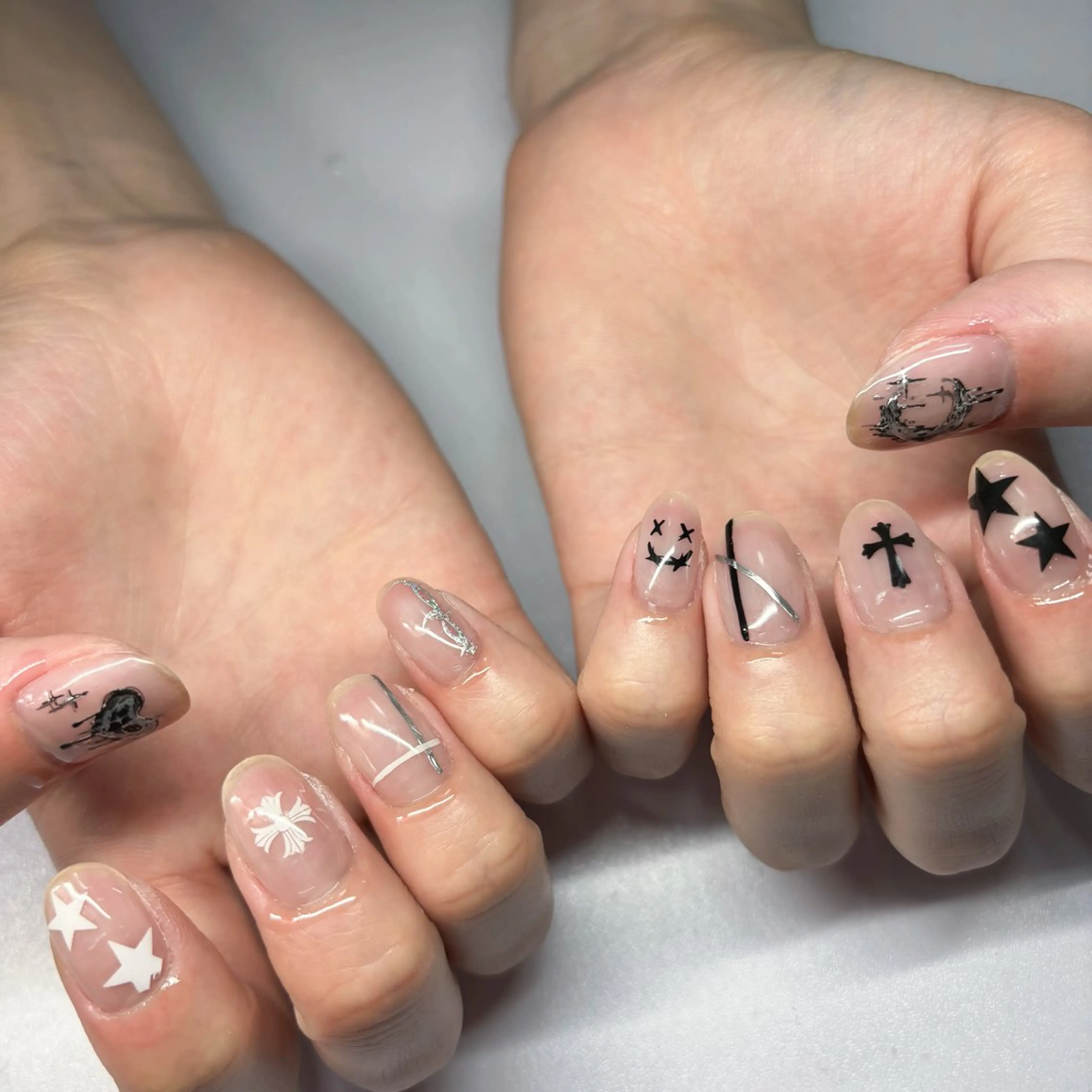 ネイル クリアネイル メンズネイル Yappy kurumiのネイルデザイン