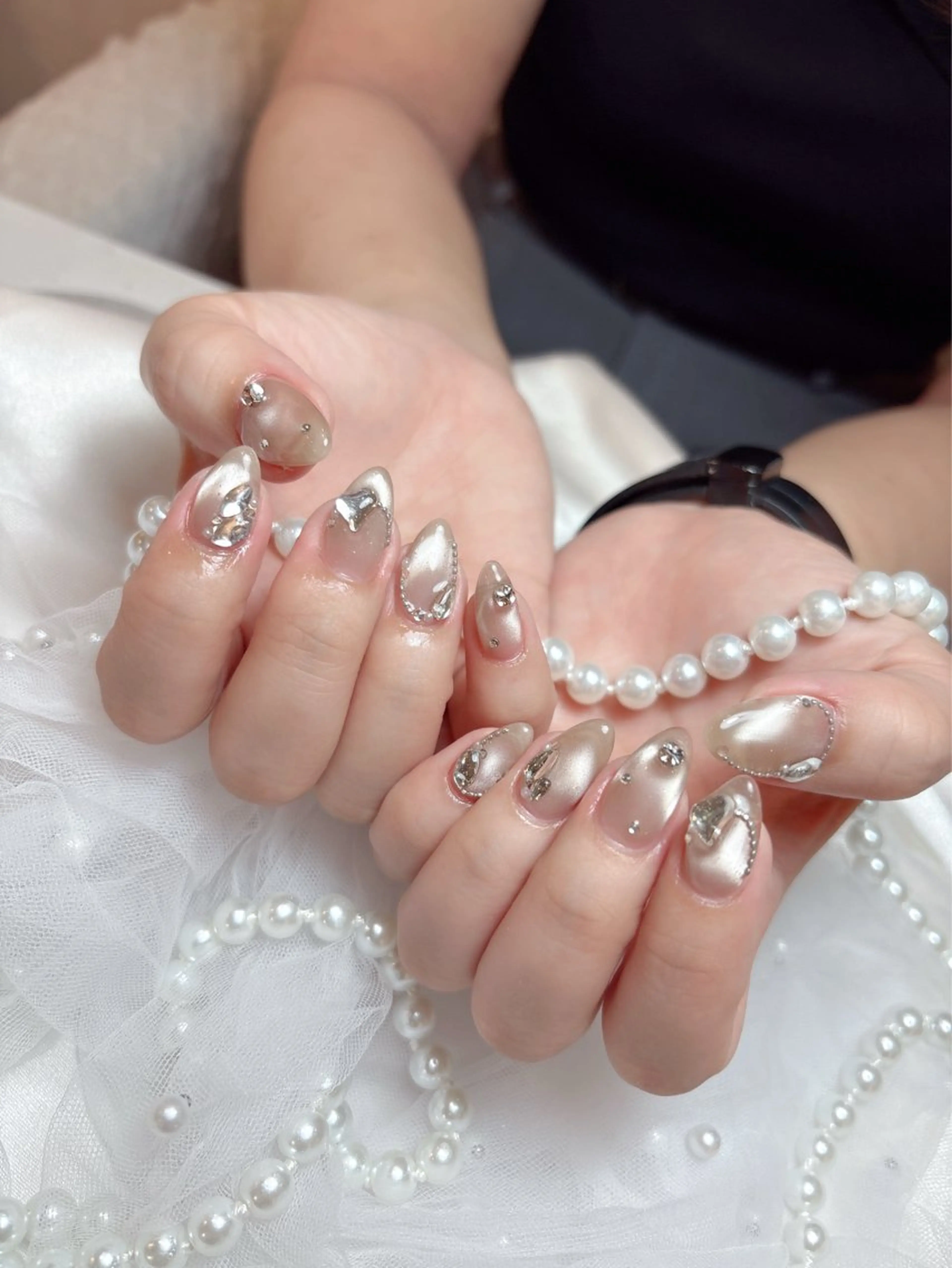 ネイル フットネイル フレンチネイル ジェルネイル ガーリー グラデーション ハンドネイル DigNail Moeのネイルデザイン