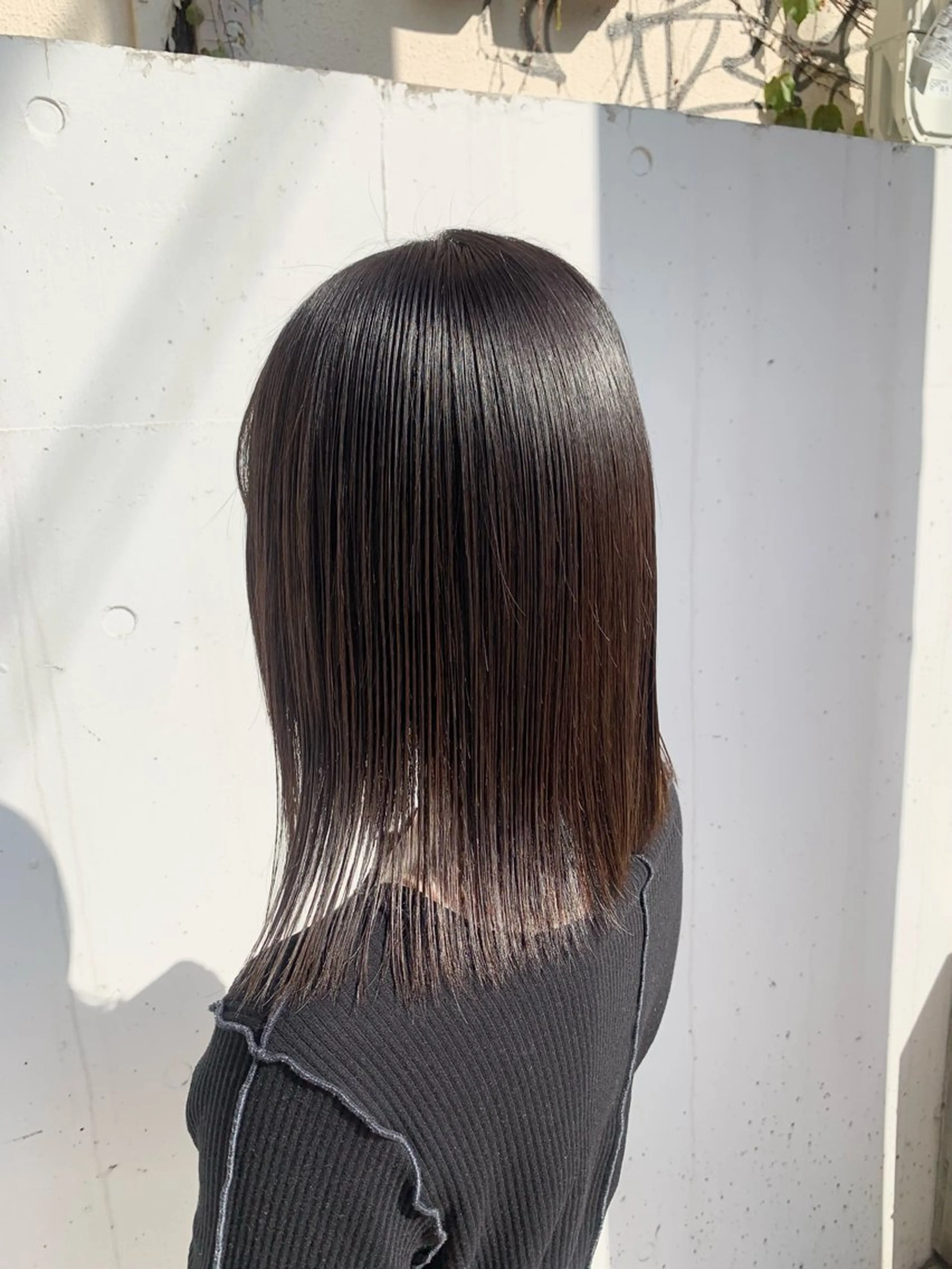 ミディアム カラー 髪質改善 トリートメント 水原波津輝/ボブ /ニュアンスパーマのヘアスタイル