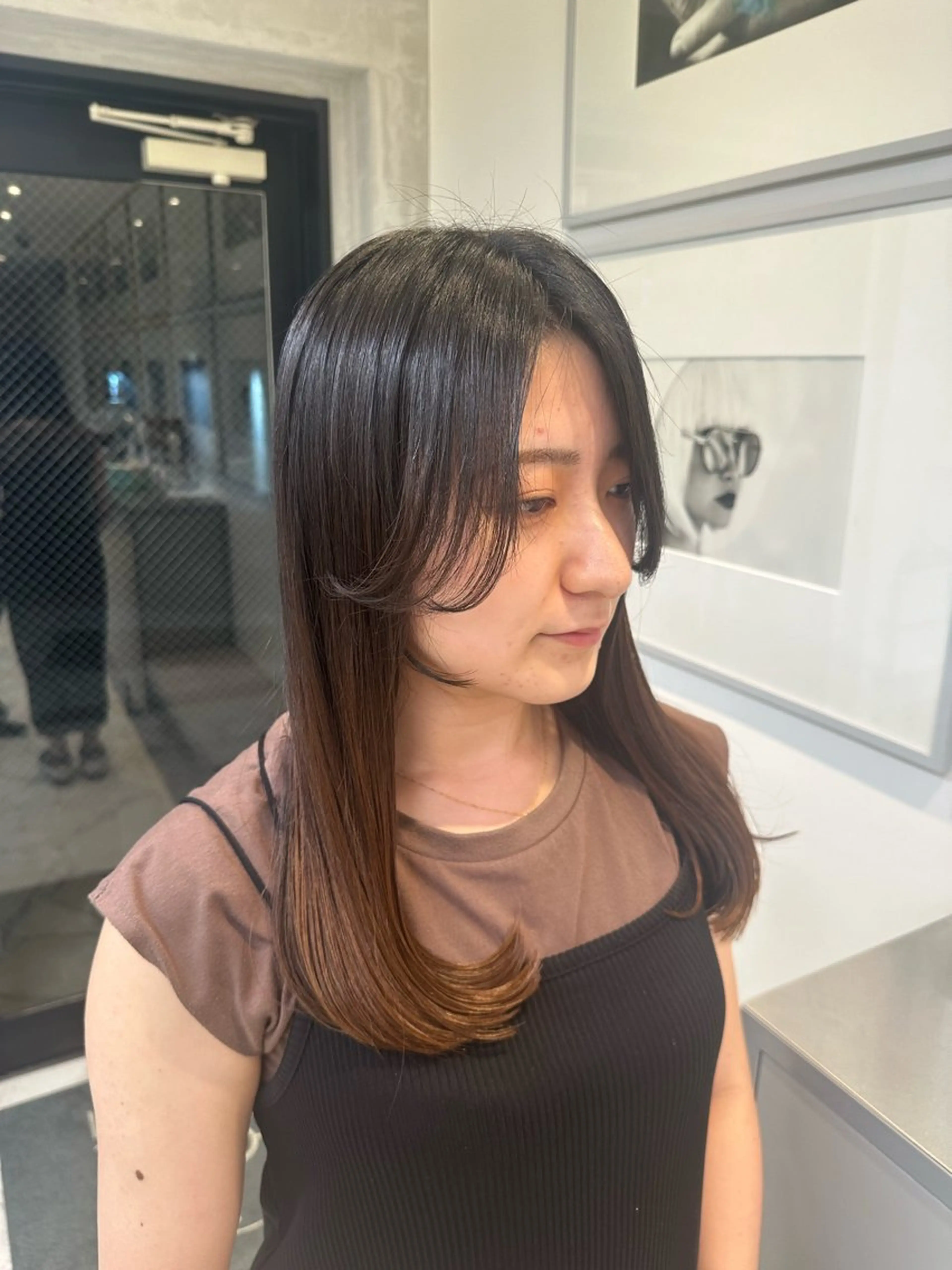 ロング レイヤー小顔ショート 吉田ジョウのヘアスタイル