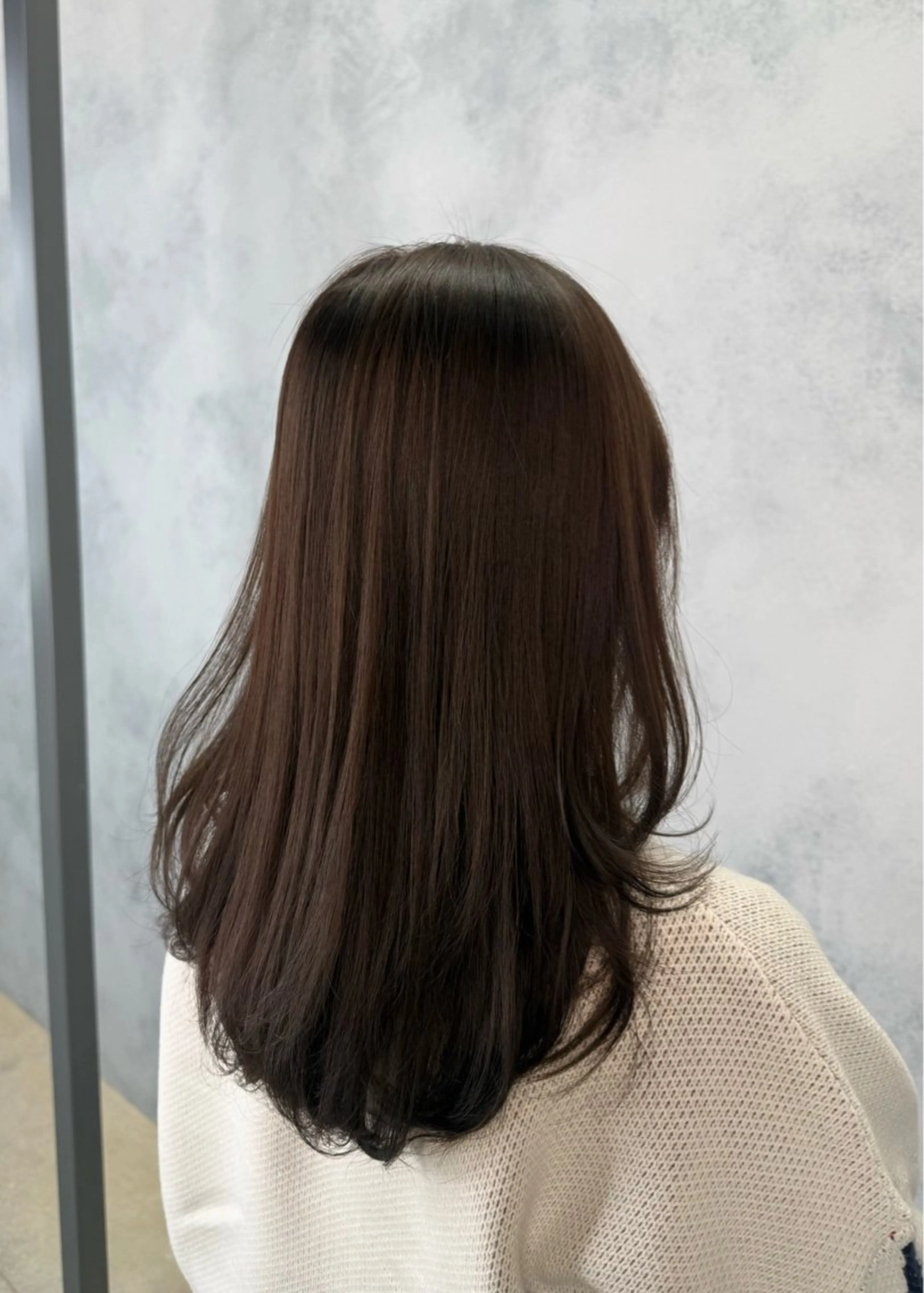 ロング カラー ベージュカラー ショコラベージュ カット ヘアカラー トリートメント Fūna︎｜ 八王子 ｜モデル募集中のヘアスタイル