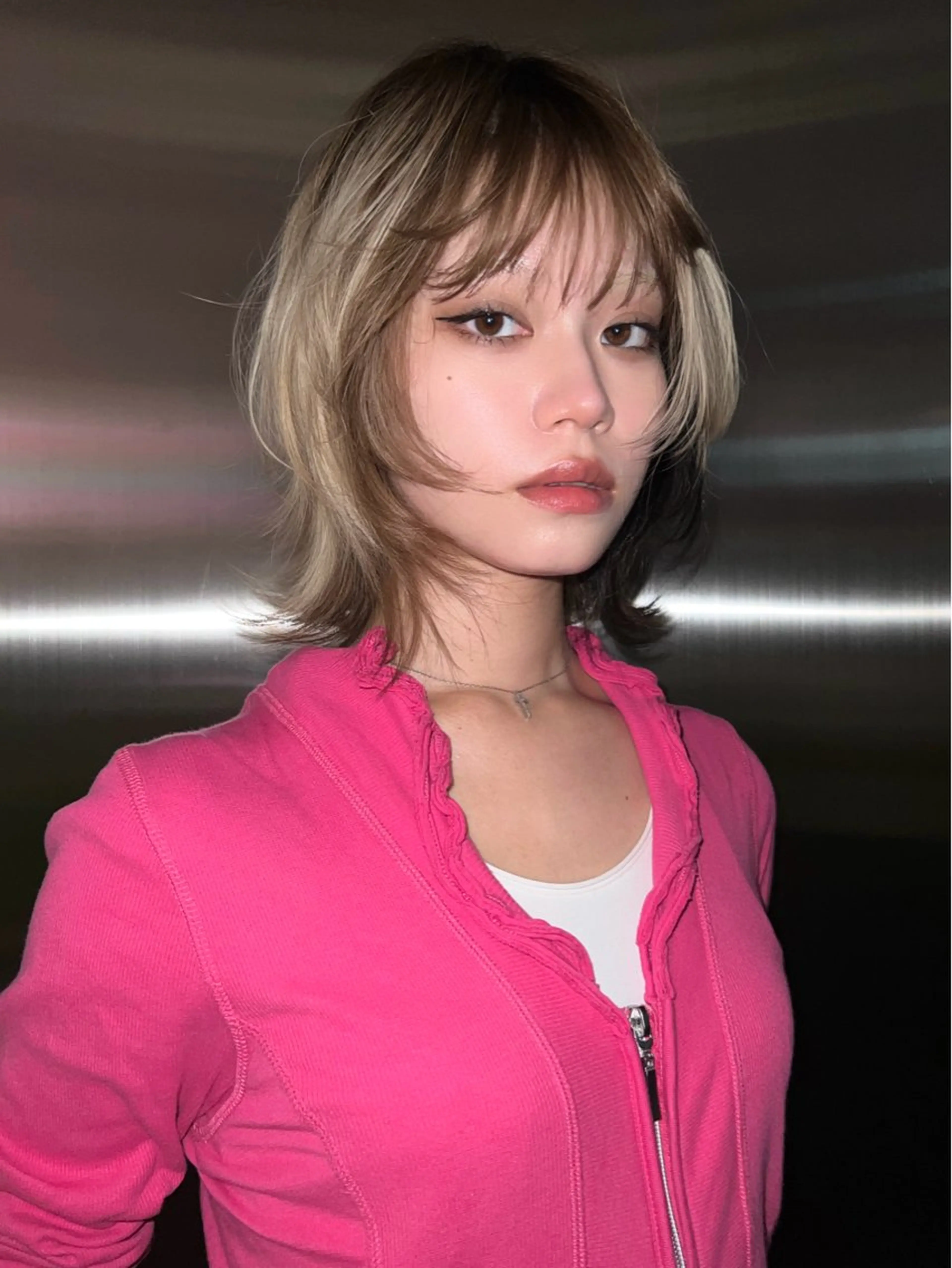 ミディアム カラー カット ヘアカラー トリートメント belle   表参道　terrace所属・抜きっぱなしブロンド /ハイトーン/カナタのヘアスタイル