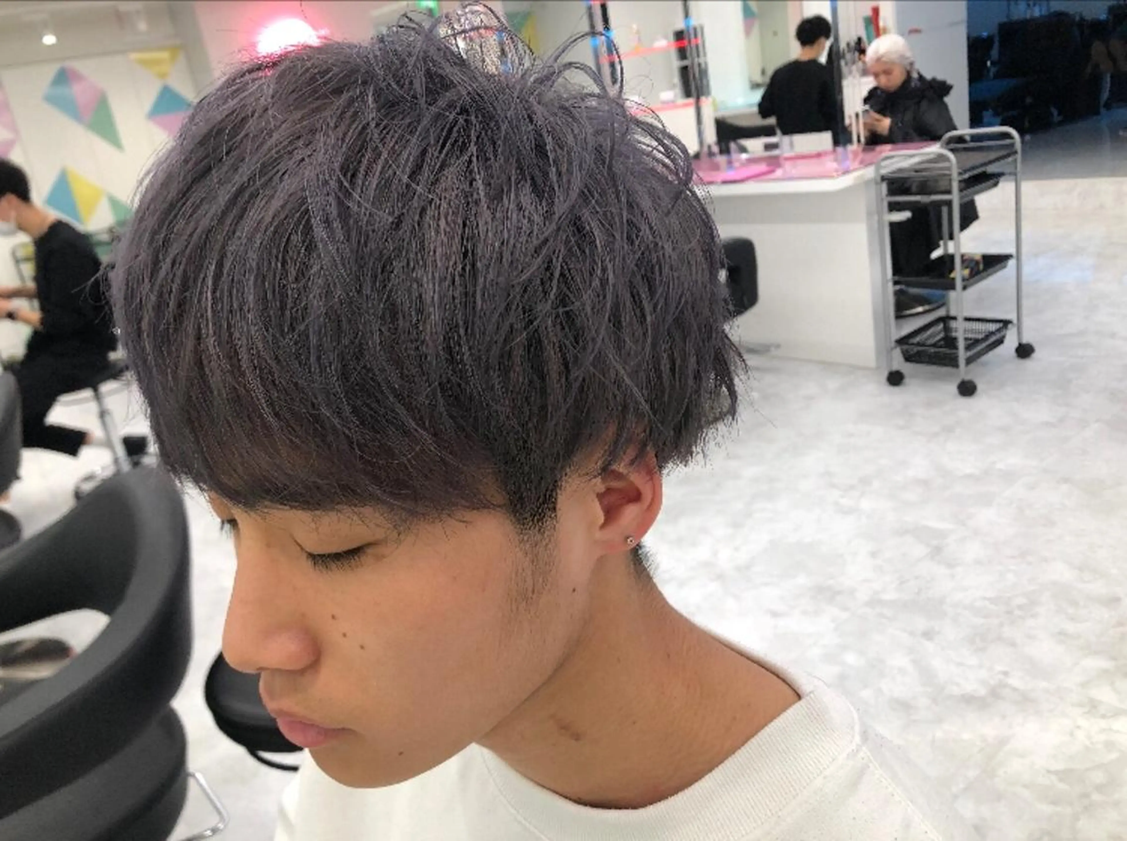 カラー メンズ BABY 艶髪暗髪ヘア💖達人のヘアスタイル