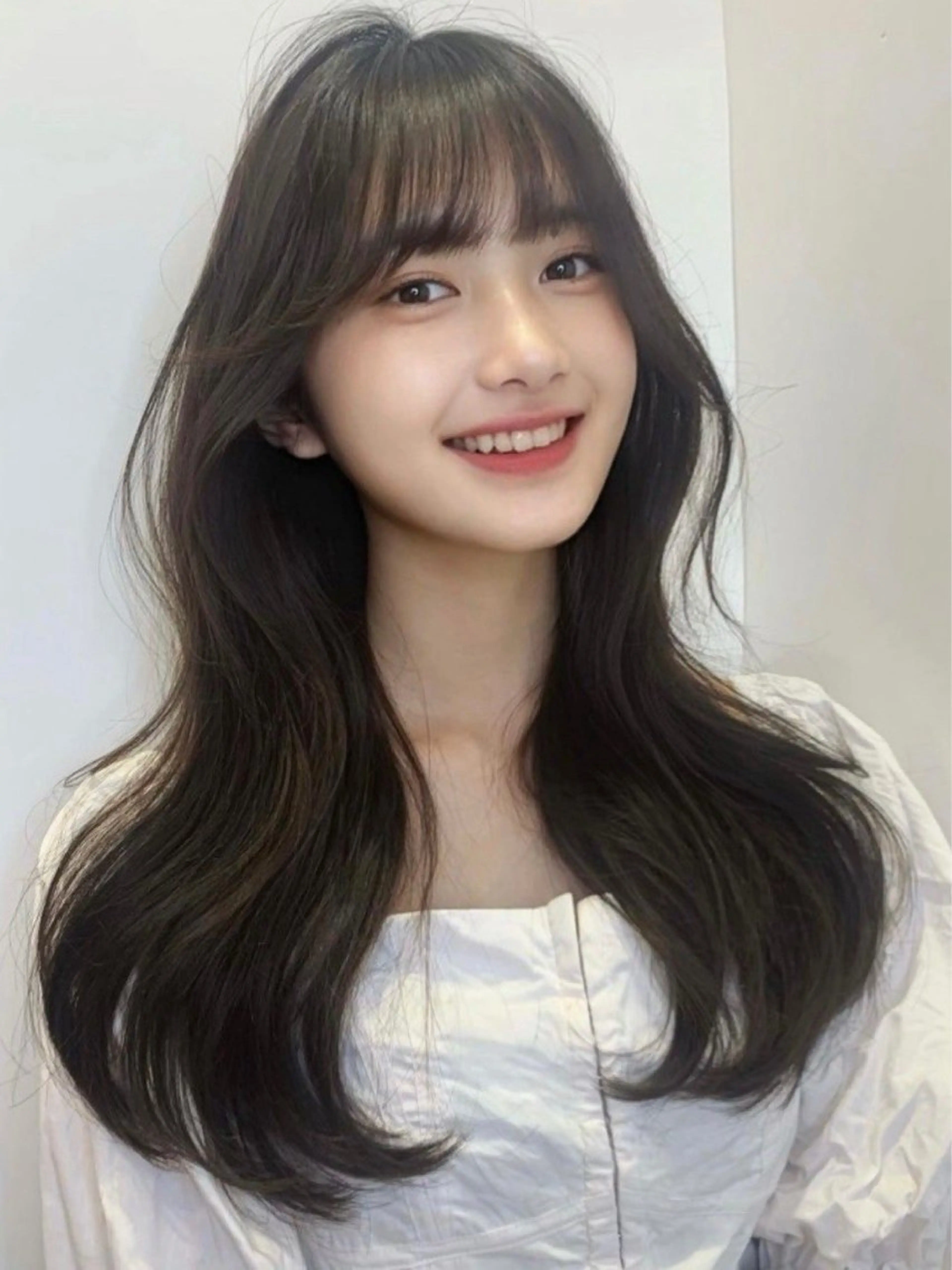 セミロング カット 縮毛矯正 トリートメント 梅田髪質改善 韓国カット/星野綾哉のヘアスタイル