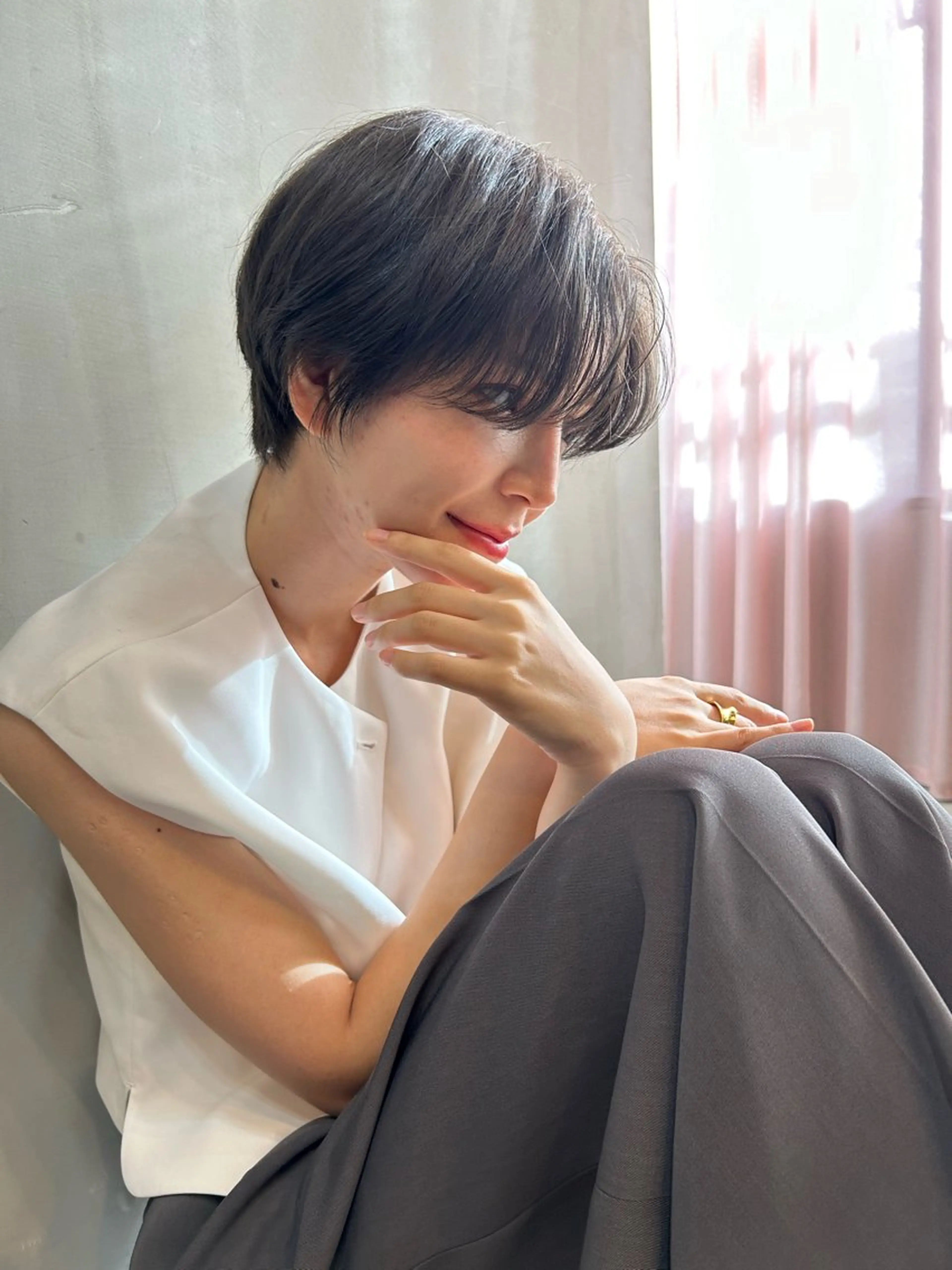 ショート カラー カット ヘアカラー トリートメント ショート/ボブ/ 心斎橋/宮脇美奈のヘアスタイル