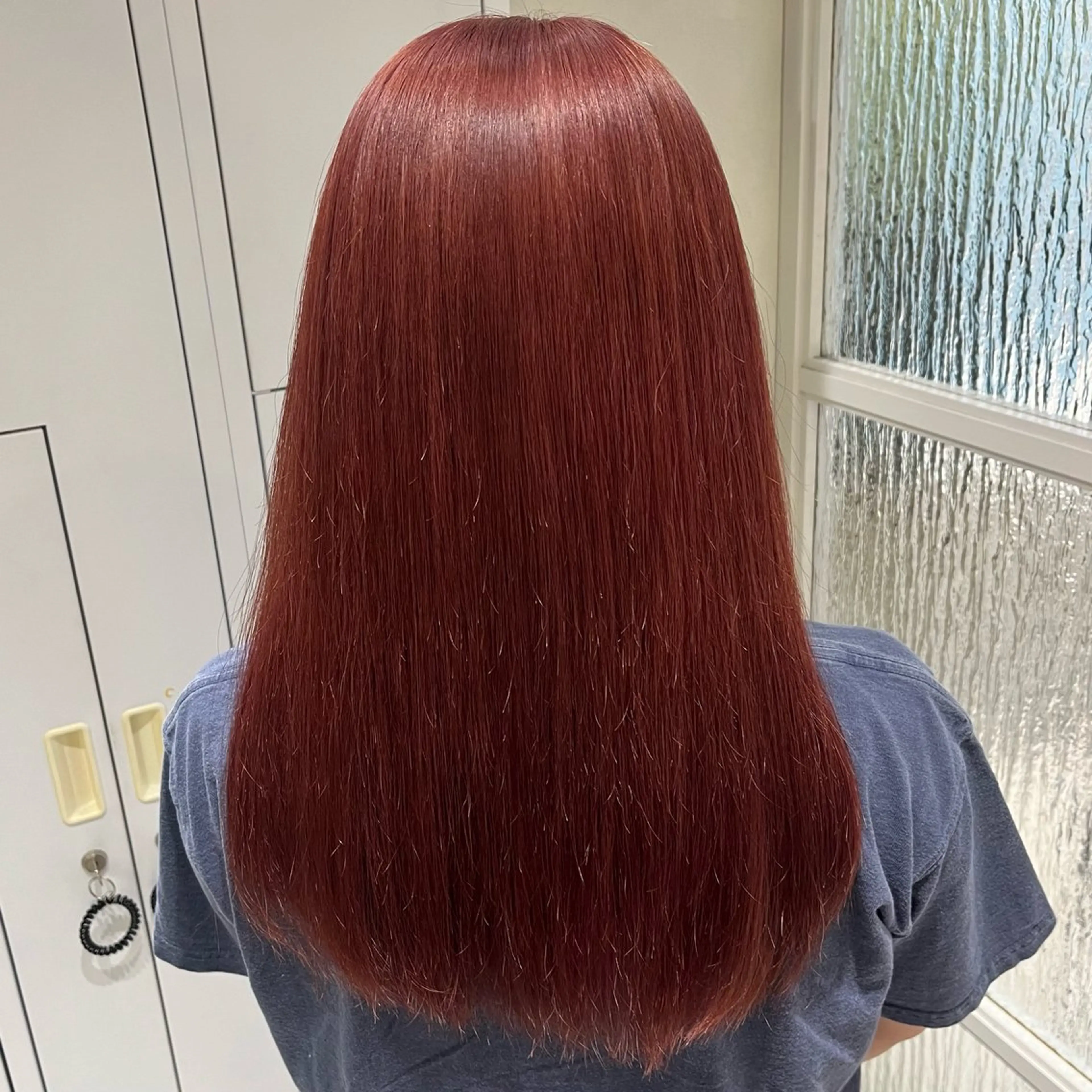 ロング カラー ブリーチ ハイトーンカラー レッドカラー 💖ブリーチ/暖色 𝐘𝐮𝐢💖のヘアスタイル