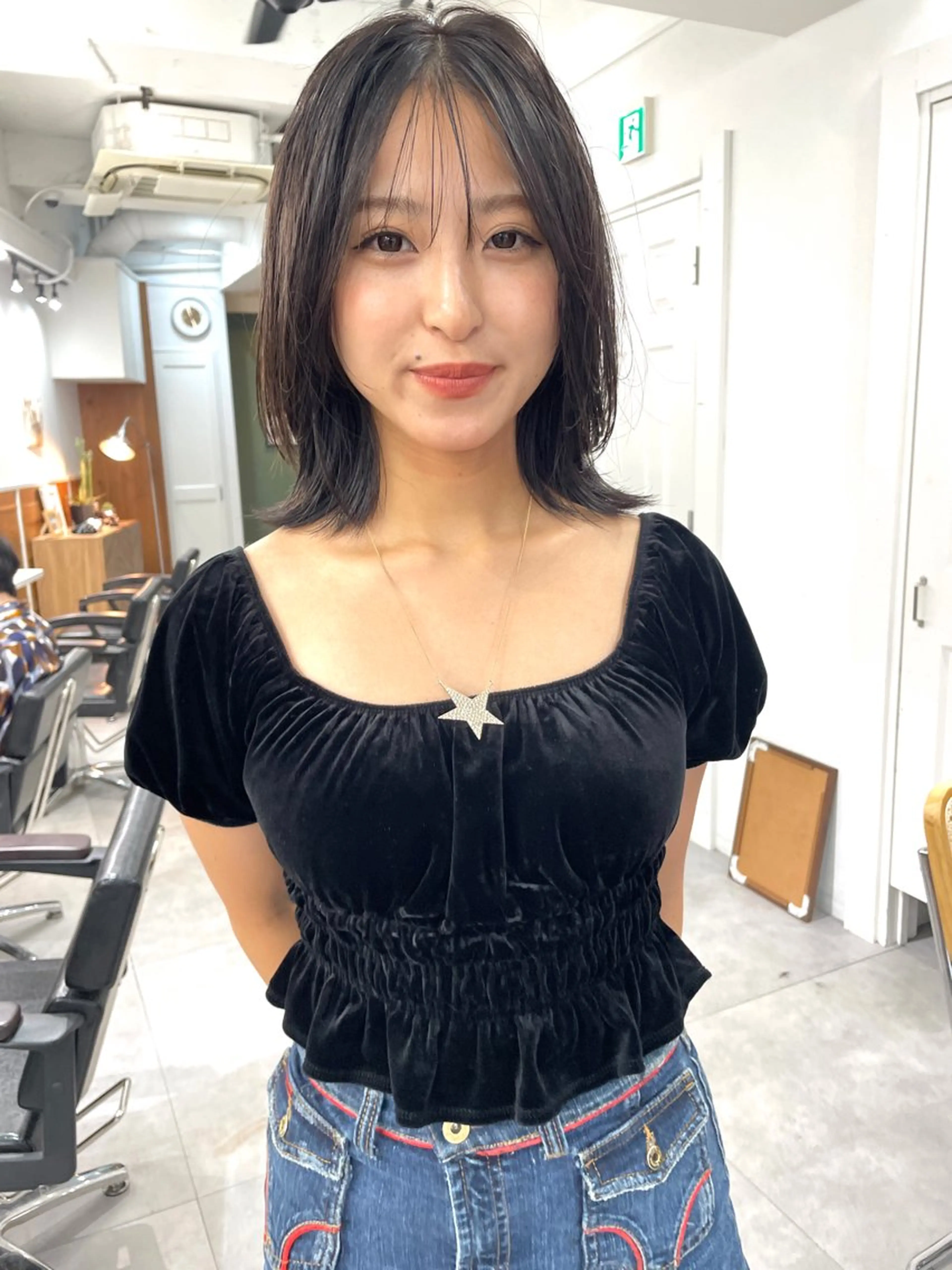 ミディアム カラー レイヤー／似合わせ TAKUYAのヘアスタイル