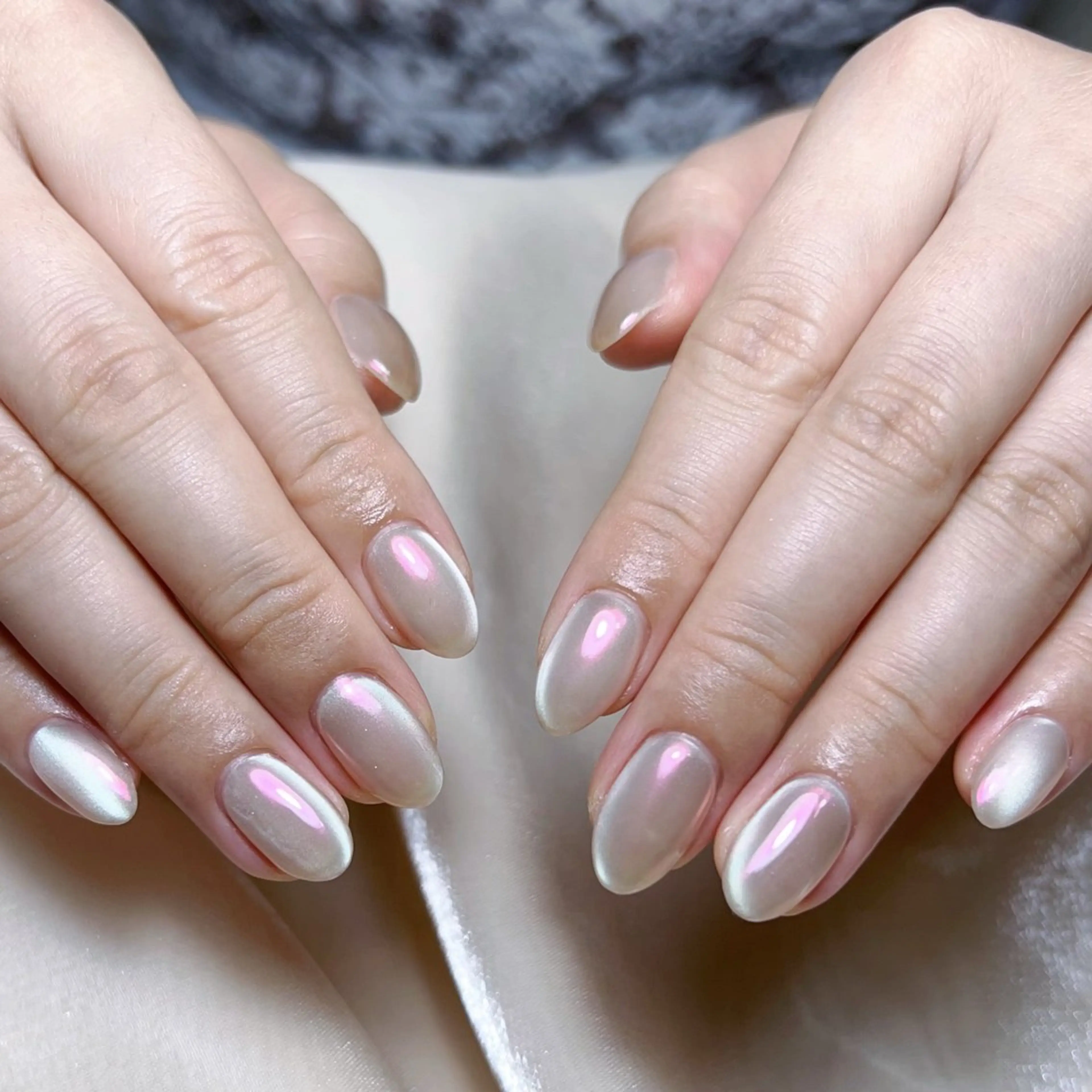 メンズ ネイル メンズ韓国風 アートネイル オーロラネイル ガーリー キラキラネイル ハンドネイル Nail salon 木にいるのネイルデザイン