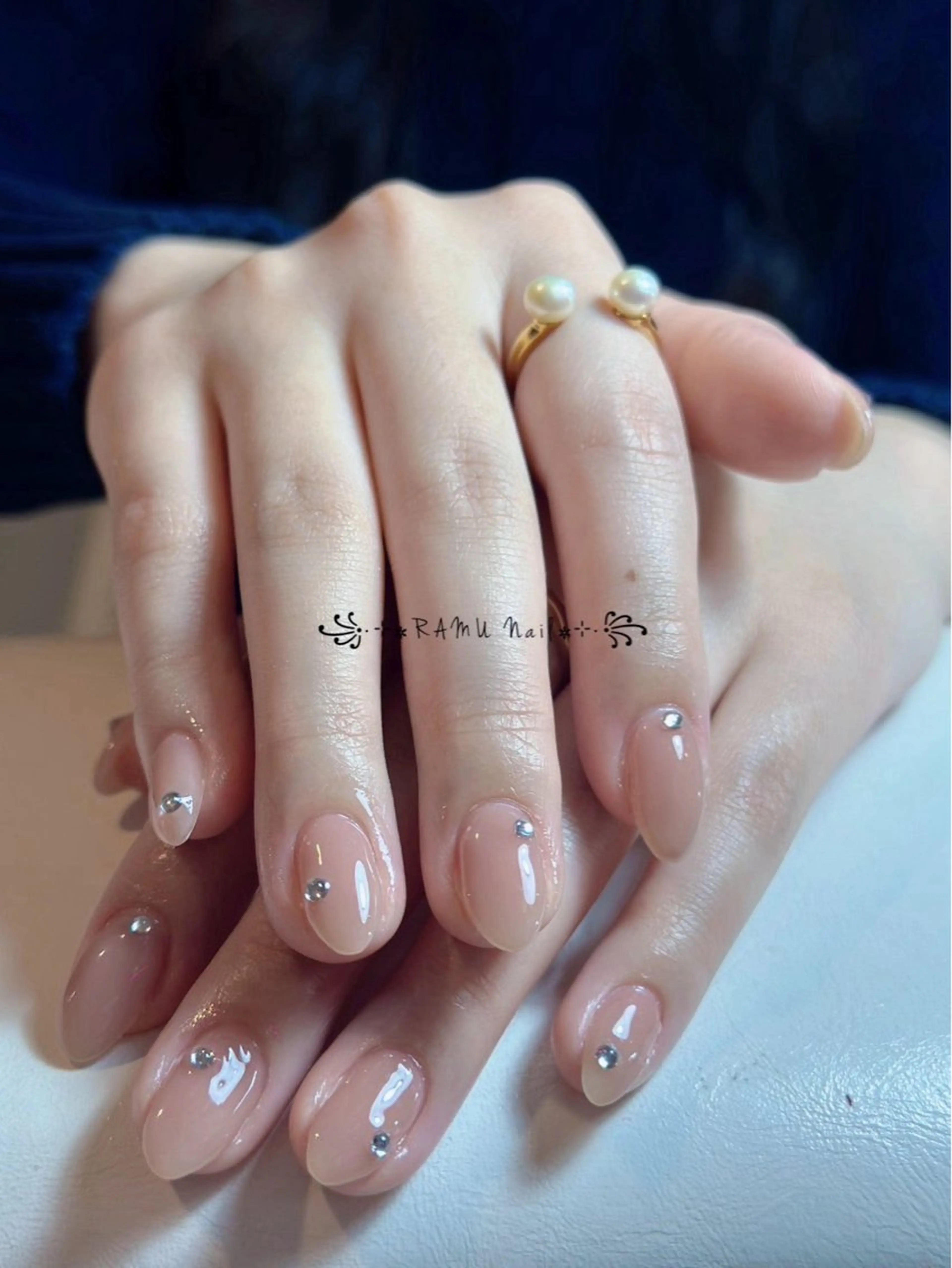 ネイル キラキラネイル マグネットネイル ミラーネイル ピンク 春ネイル ハンドネイル RAMU Nail 恵比寿店のネイルデザイン