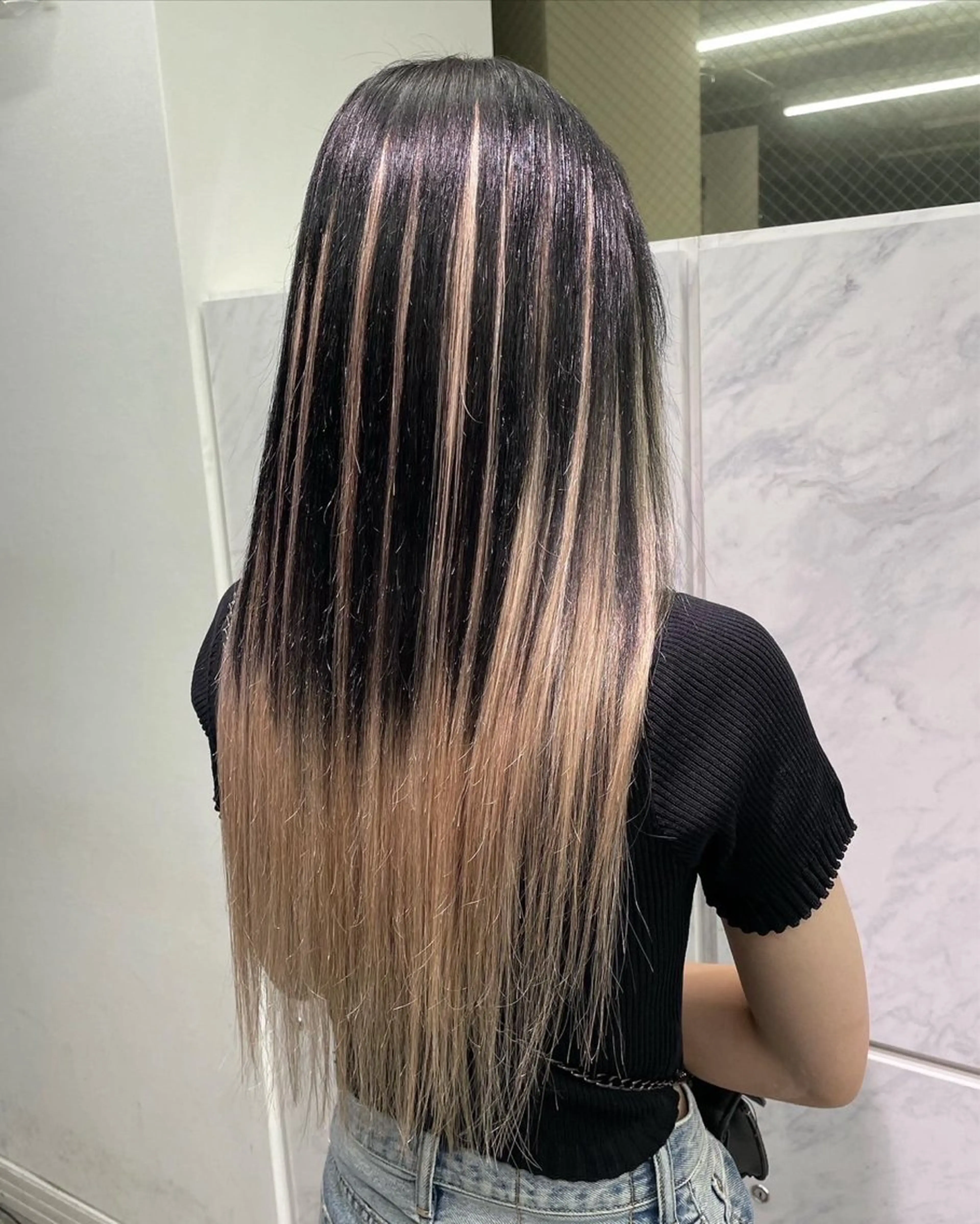 ロング ハイトーンカラーエク ステ🌺RENA🌺のヘアスタイル