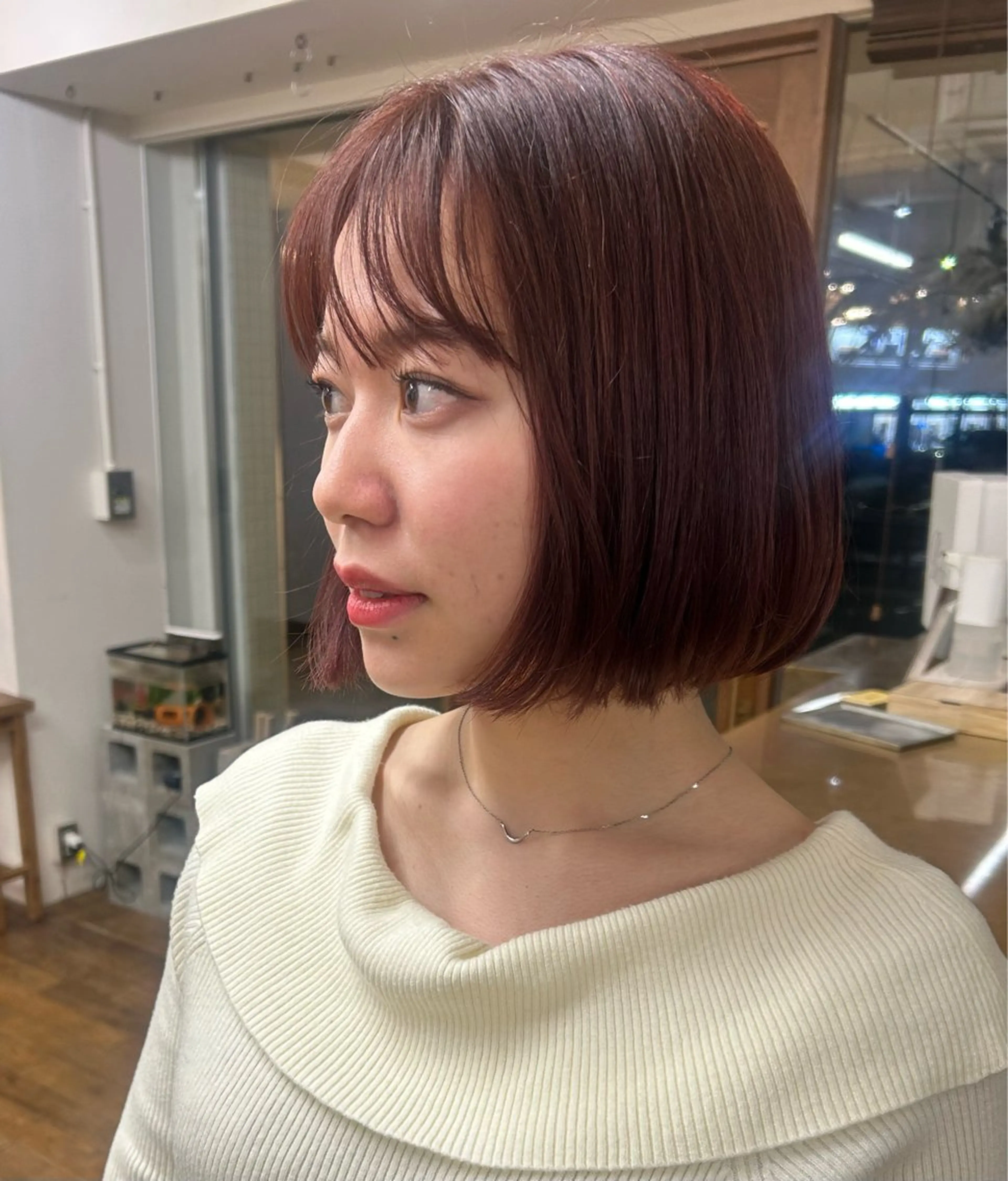 ショート カラー ボブ たにおか まなか /大阪/暖色カラーのヘアスタイル